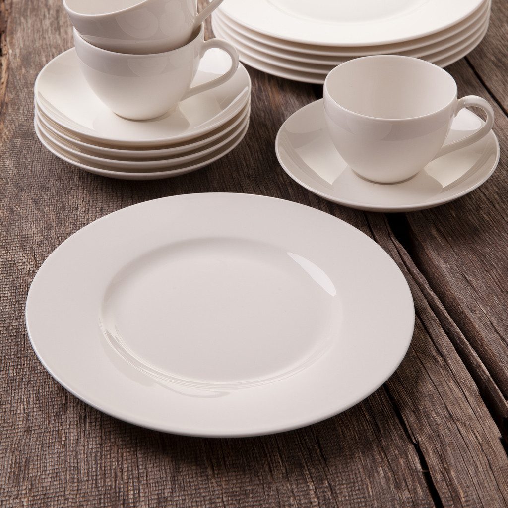 vivo Villeroy & Boch Group Koffieservies Basic White Made in Germany, Fine China porselein (set, 18-delig)