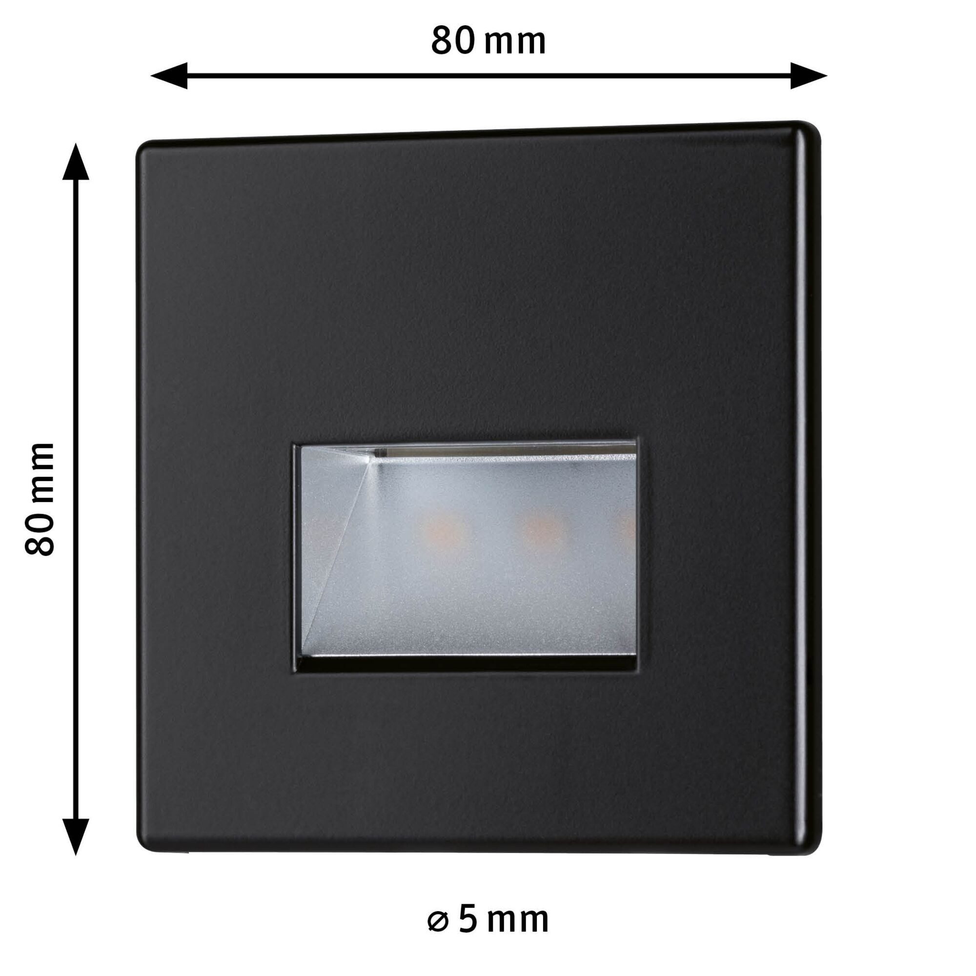 Paulmann Ledinbouwlamp LED wandinbouwlamp Edge Quadro 1,2W 25lm 230V (1 stuk)