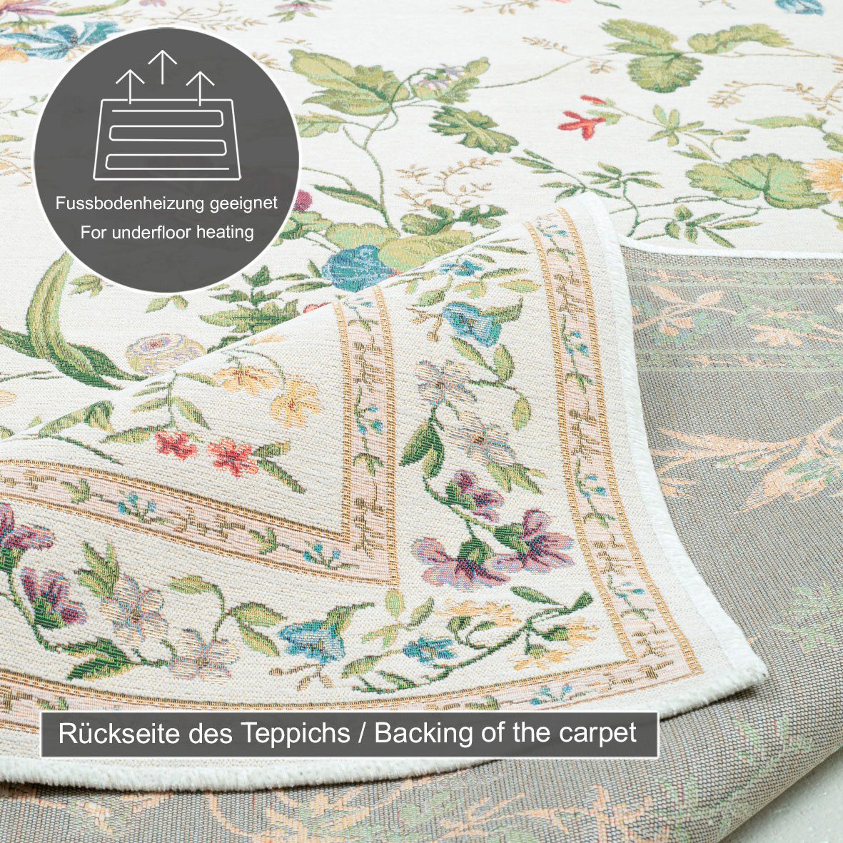 THEKO Set slaapkamerkleedjes Flomi Sagrini Loperset, platweefsel, geweven, pastelkleuren, bloemendesign