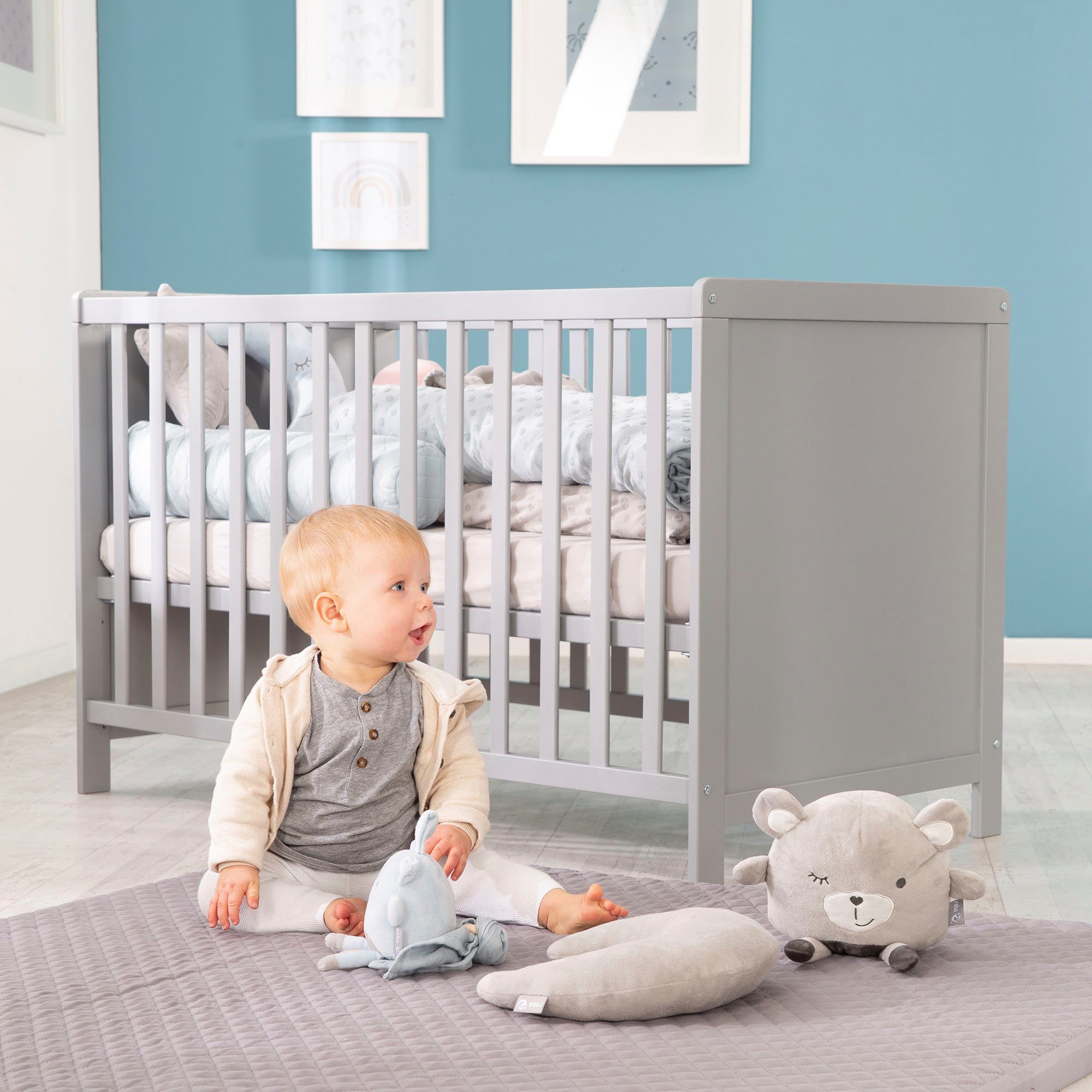 Roba® Babymeubelset Hamburg met kinderbed en commode met 2 laden (voordeelset, 2 stuks)