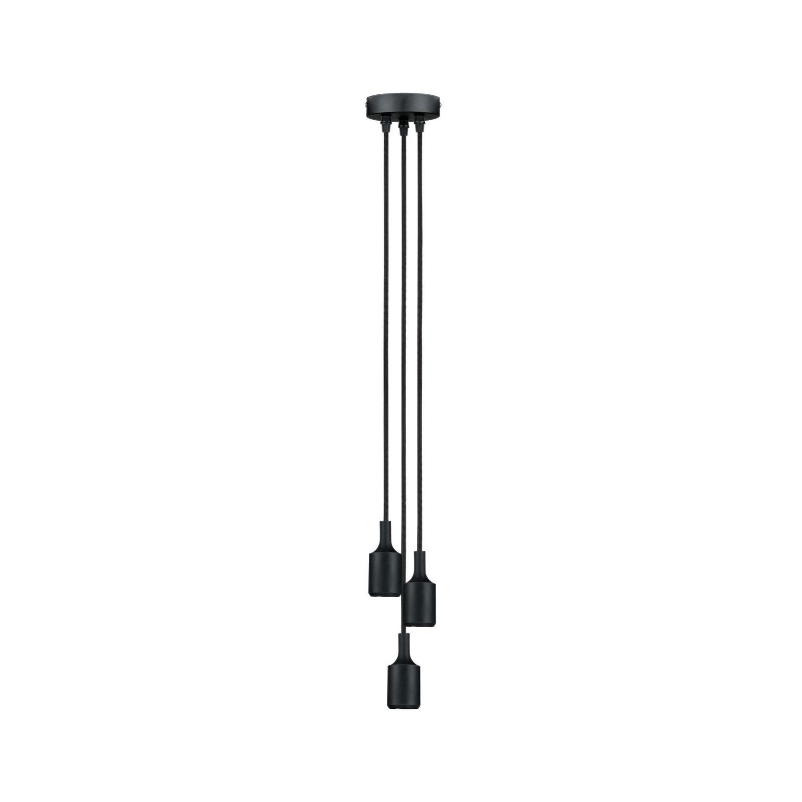 Paulmann Hanglamp Neordic Ketil max. 3x60W Zwart 230V Silikon/Kunststof (1 stuk)