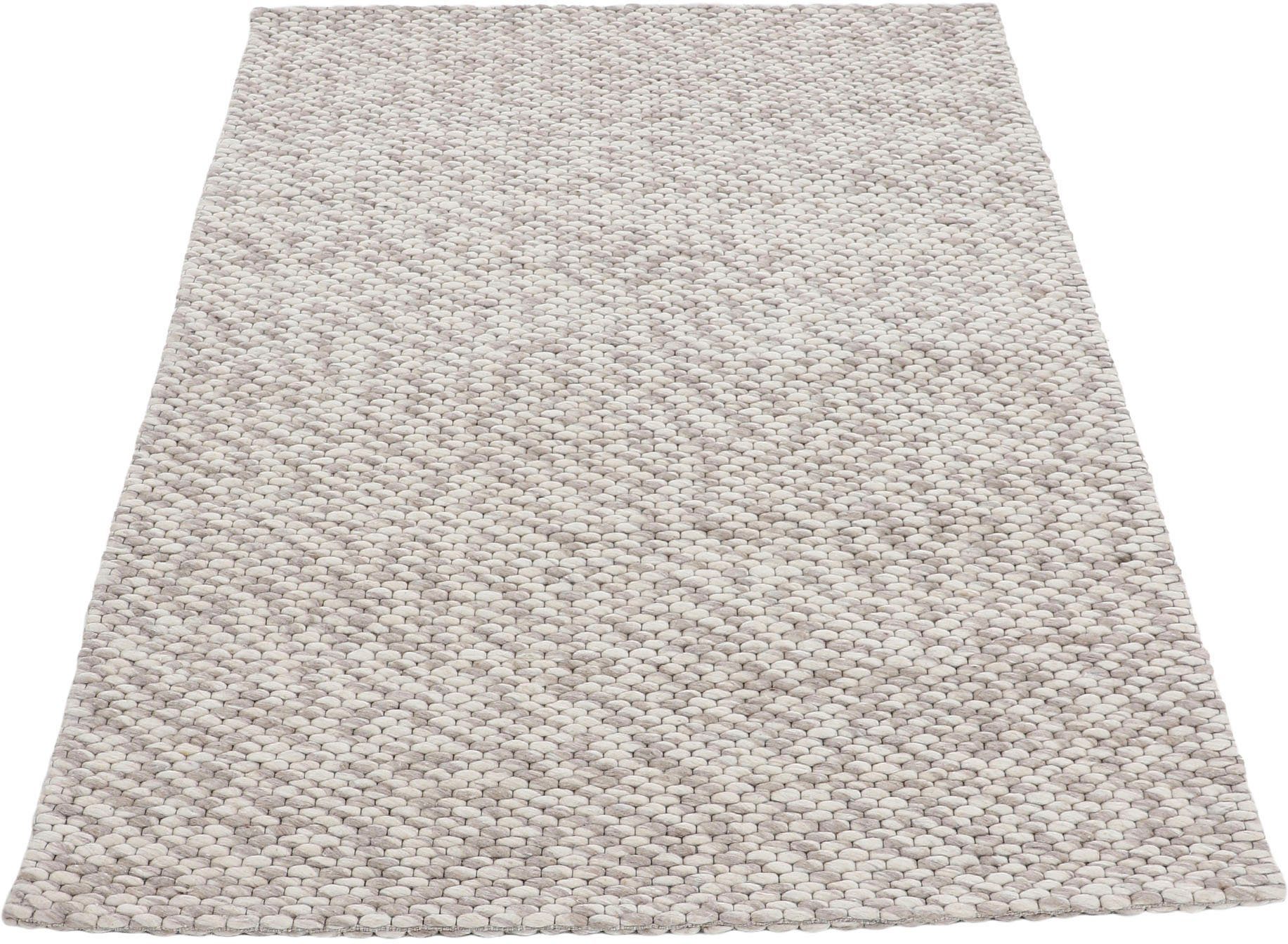 carpetfine Wollen kleed Sina Handgeweven tapijt, 100% wol, gemêleerd, handgeweven, zacht & knuffelig