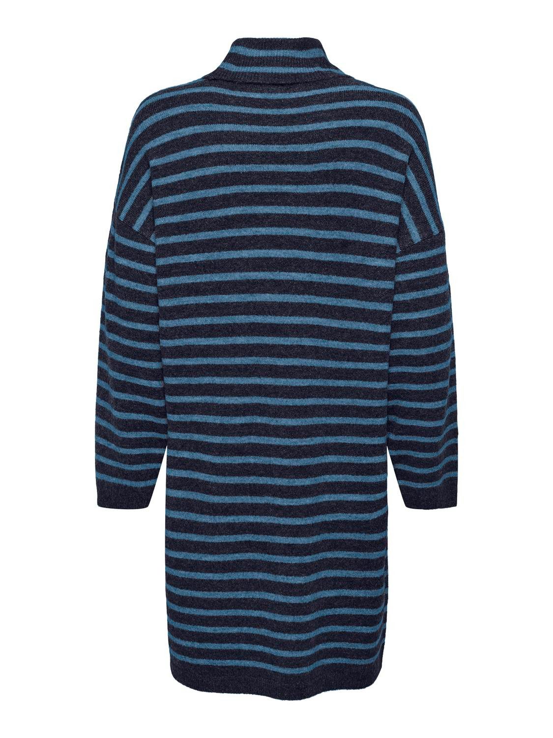 Only Gebreide jurk ONLTALIO LS STRIPE ROLLNECK DRESS BF KNT