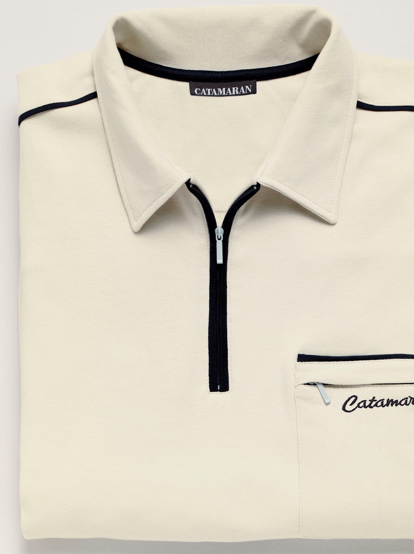 Catamaran Poloshirt met korte mouwen (1-delig) heren poloshirts maat 48/50 beige