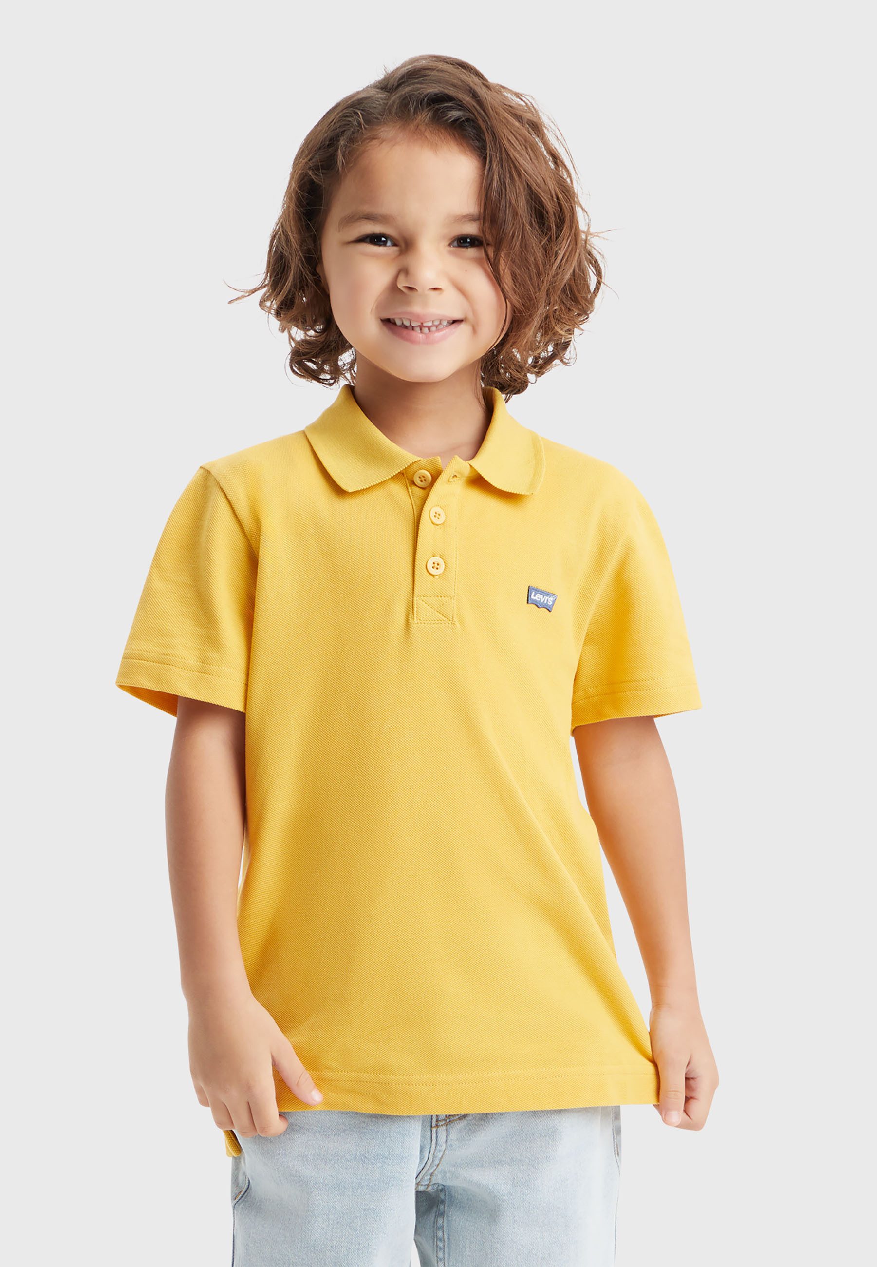 Levi's Kidswear Poloshirt LVB BACK NECK TAPE POLO jongens poloshirts maat 16 (176) geel