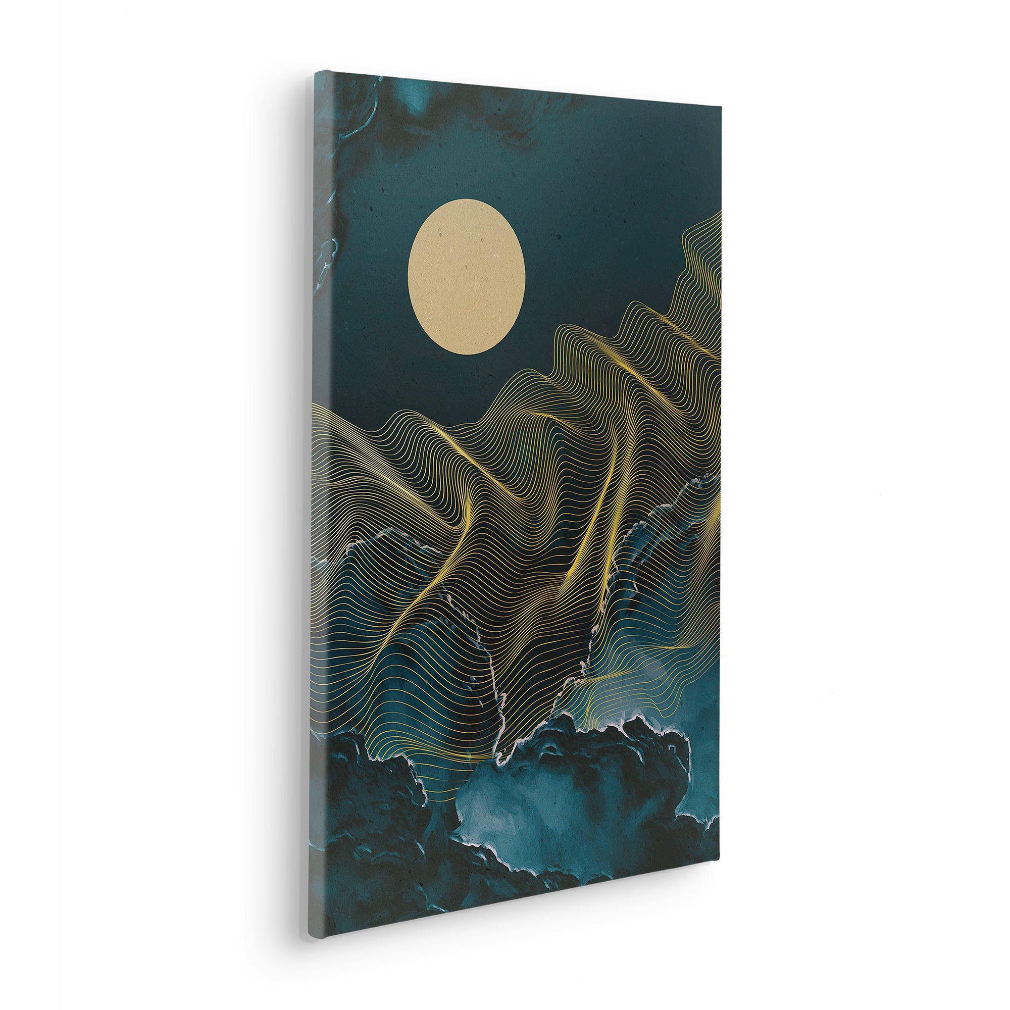 Komar Artprint op linnen Moon Waves - Afmeting 40 x 60 cm (1 stuk)