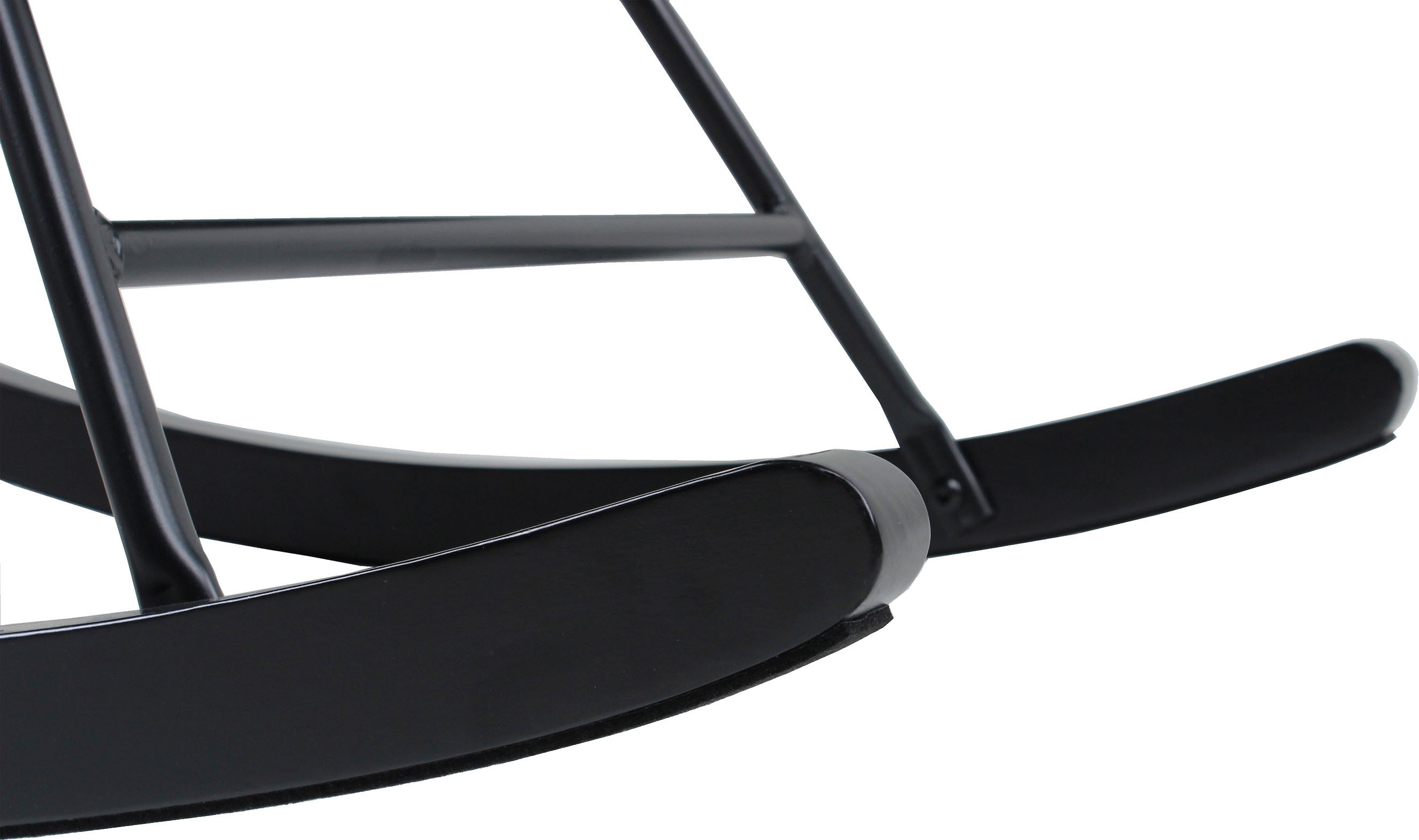 Kayoom Schommelstoel Bryana 125, Relaxstoel om te schommelen, metalen frame met houten slede (1 stuk)