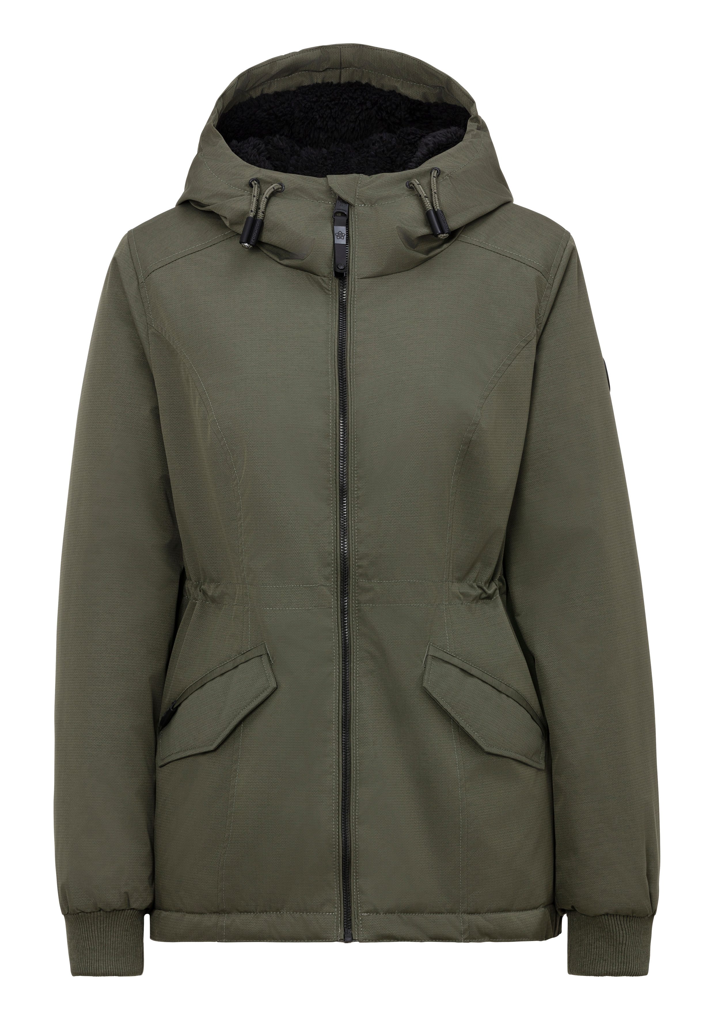 Ragwear Outdoorjack DOWEY WARM licht verwarmende overgangsjas met hoge kraag en capuchon