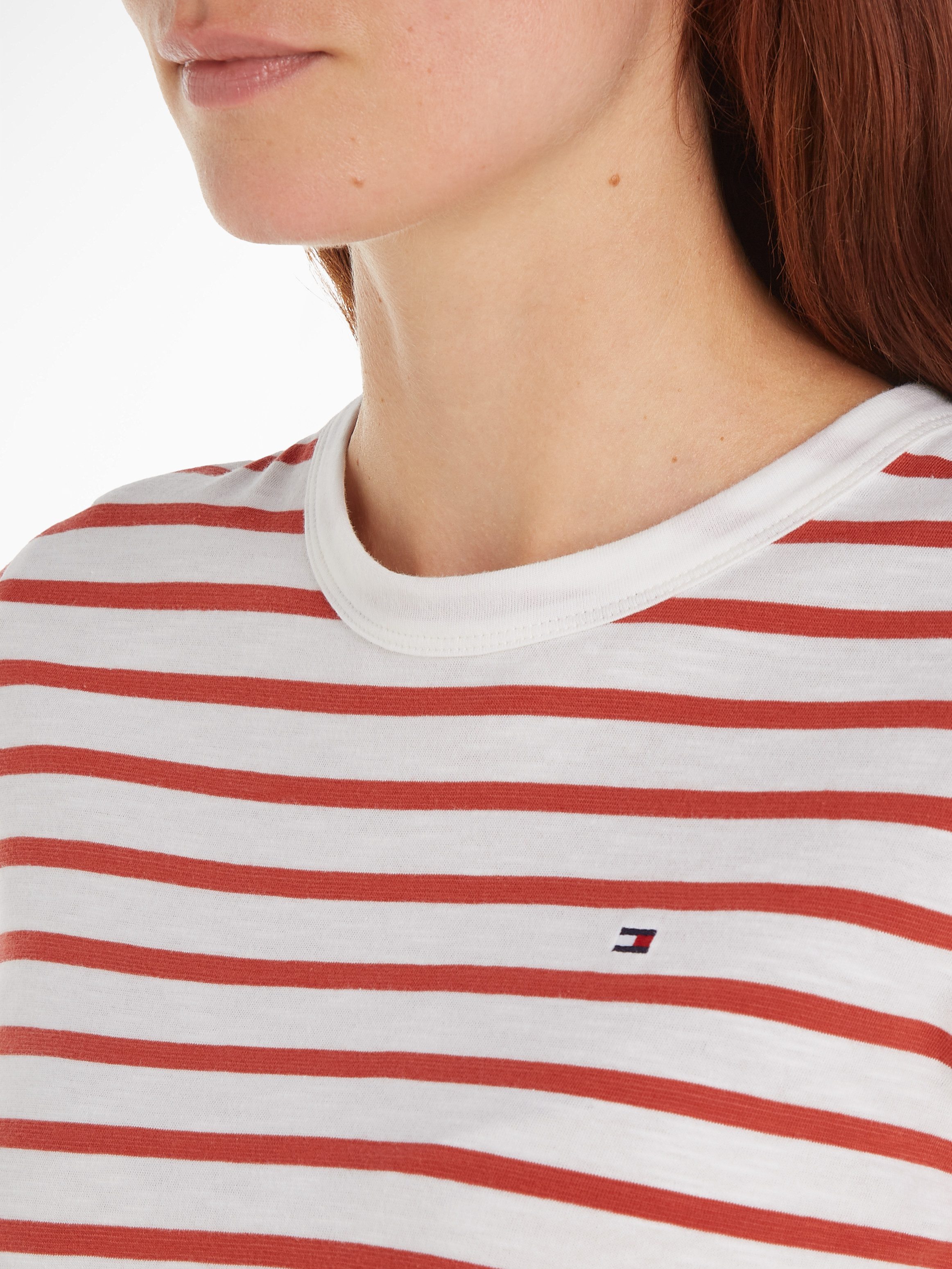 Tommy Hilfiger Shirt met ronde hals 1985 SLIM SLUB C-NK SS