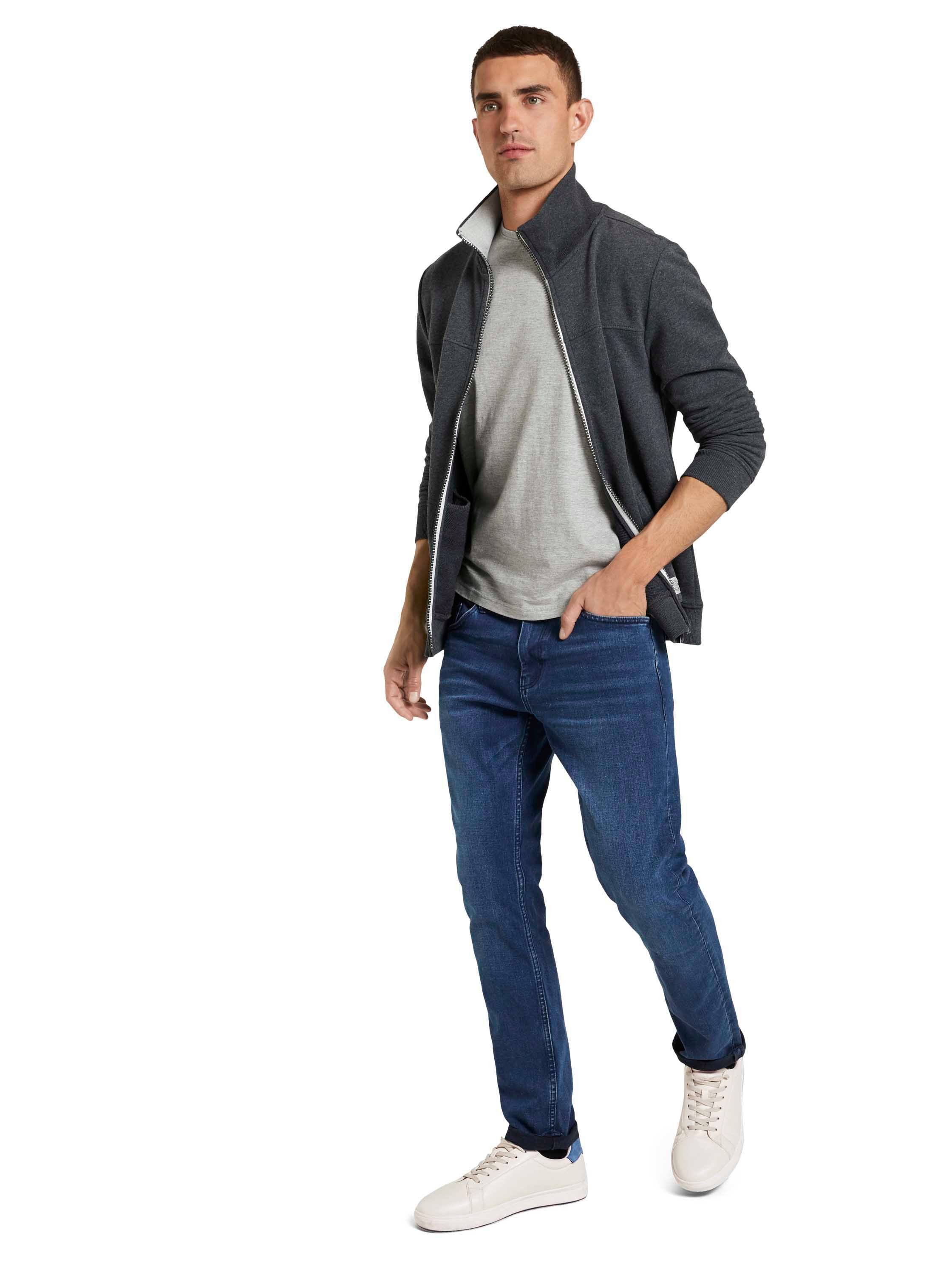 Tom Tailor Sweatvest met opstaande kraag die warm is voor de hals
