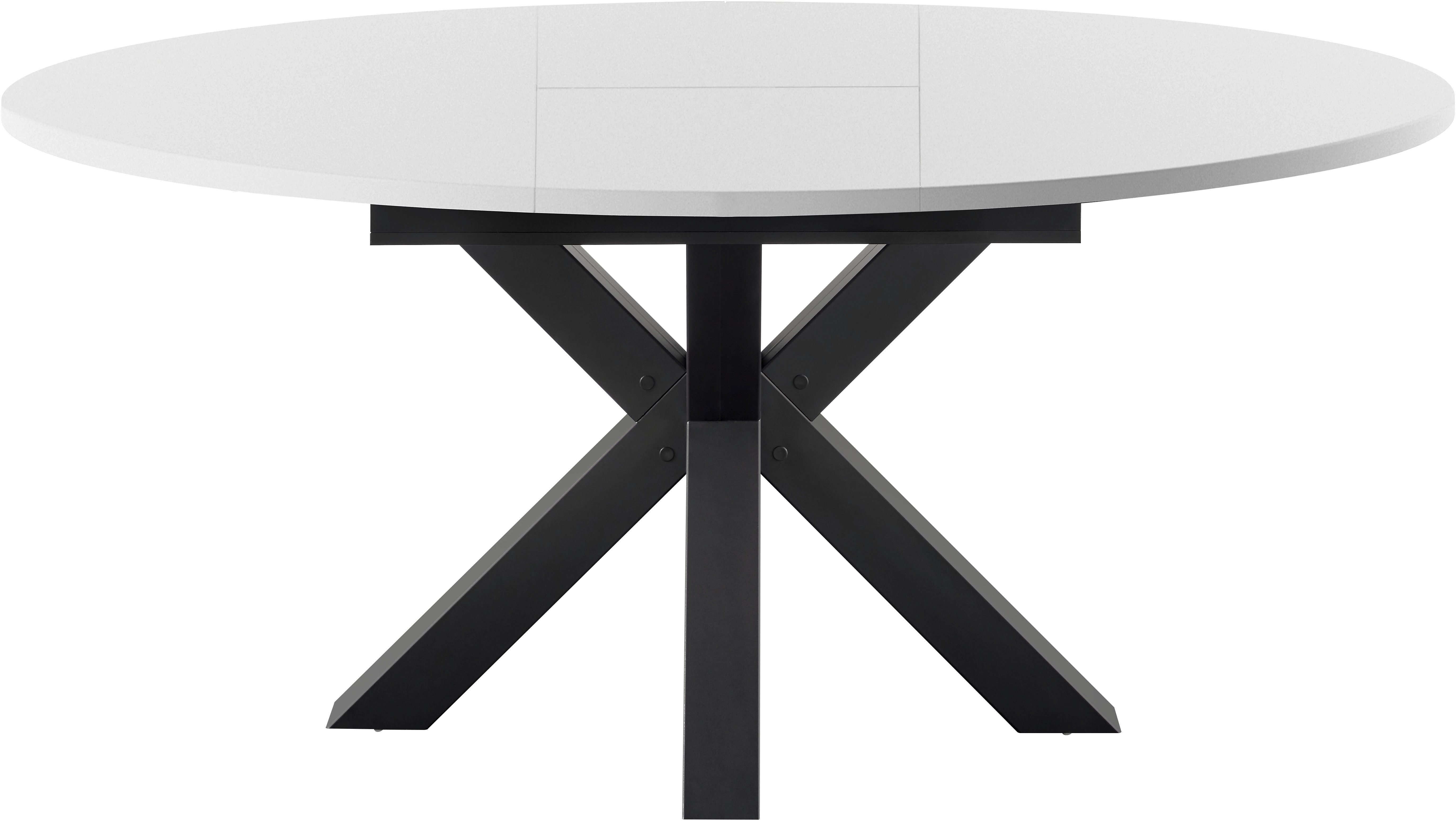 set one by Musterring Eettafel New Atlanta met ronde plaat, uitschuifbaar, stervoet, afmetingen ø130 cm (170x130 cm)