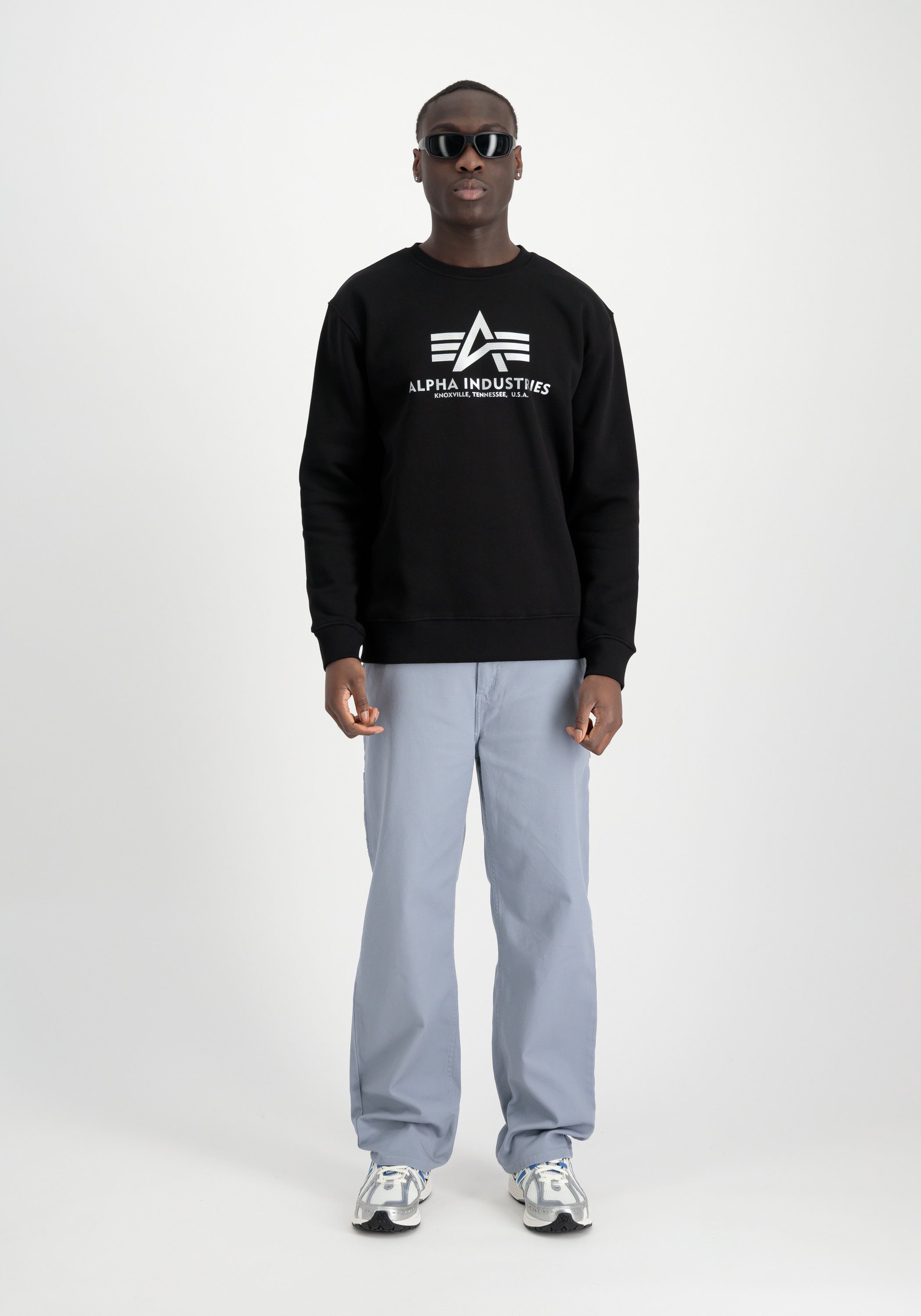 Alpha Industries Sweater Men Sweatshirts Basic Sweater Carbon