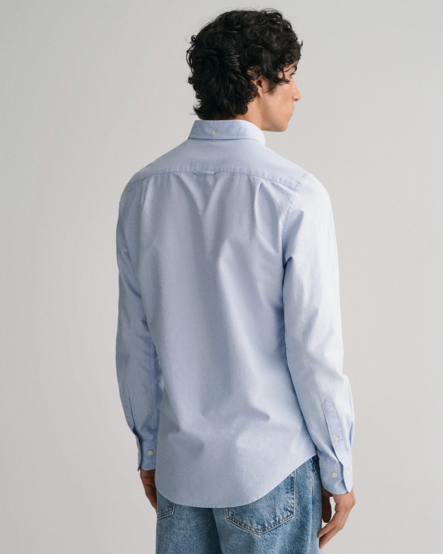 Gant Overhemd met lange mouwen Slim fit Oxford overhemd gestructureerd duurzaam dikker