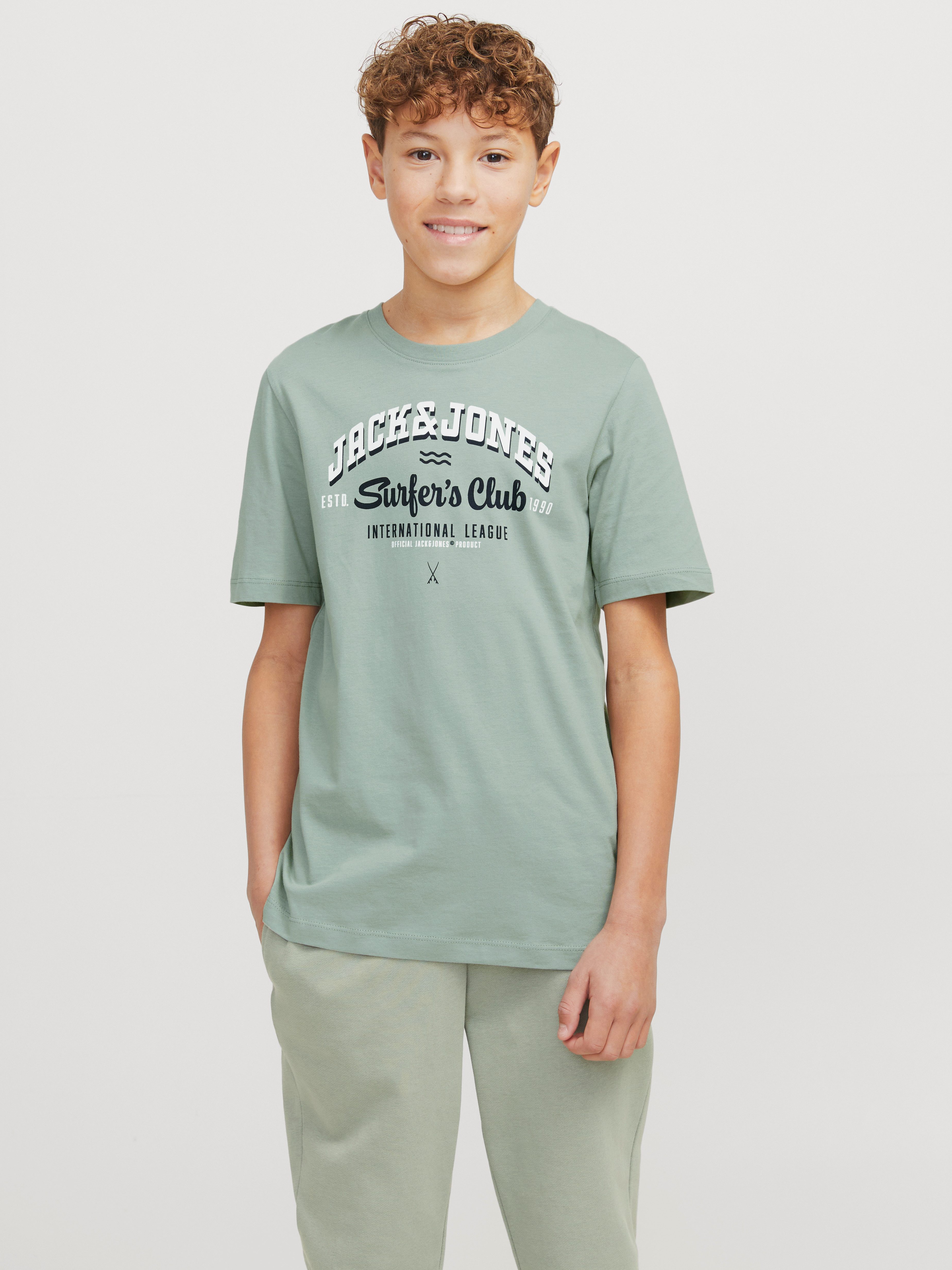 Jack & Jones Junior Shirt met ronde hals JJELOGO TEE SS O-NECK 2 COL S NOOS JNR