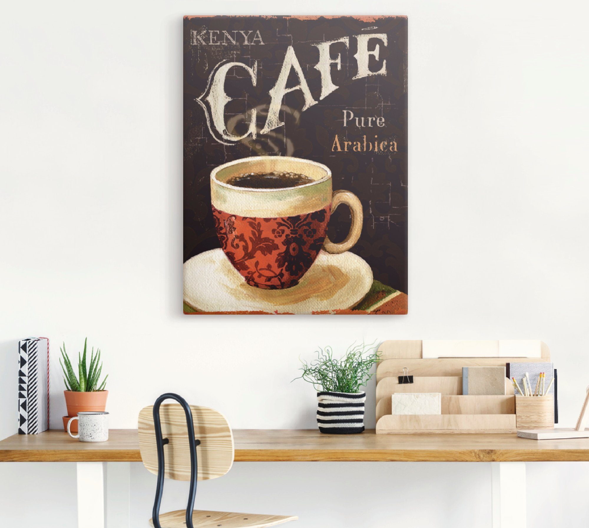 Artland Artprint De koffie van vandaag als artprint op linnen, poster in verschillende formaten maten