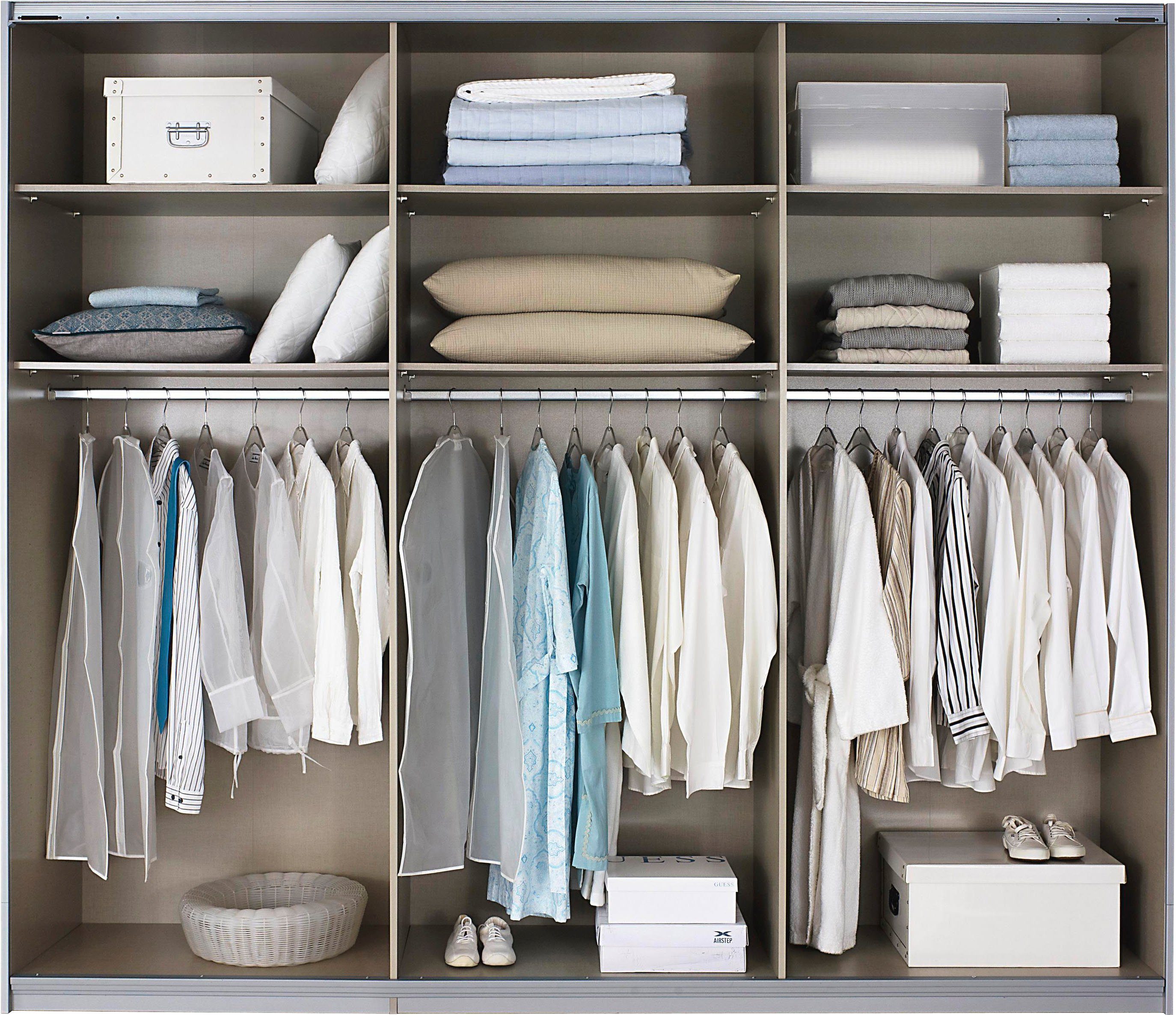 rauch Zweefdeurkast Quadra kledingkast BESTSELLER kast garderobe met mogelijkheid tot individuele frontuitvoering, lichtlopende deuren