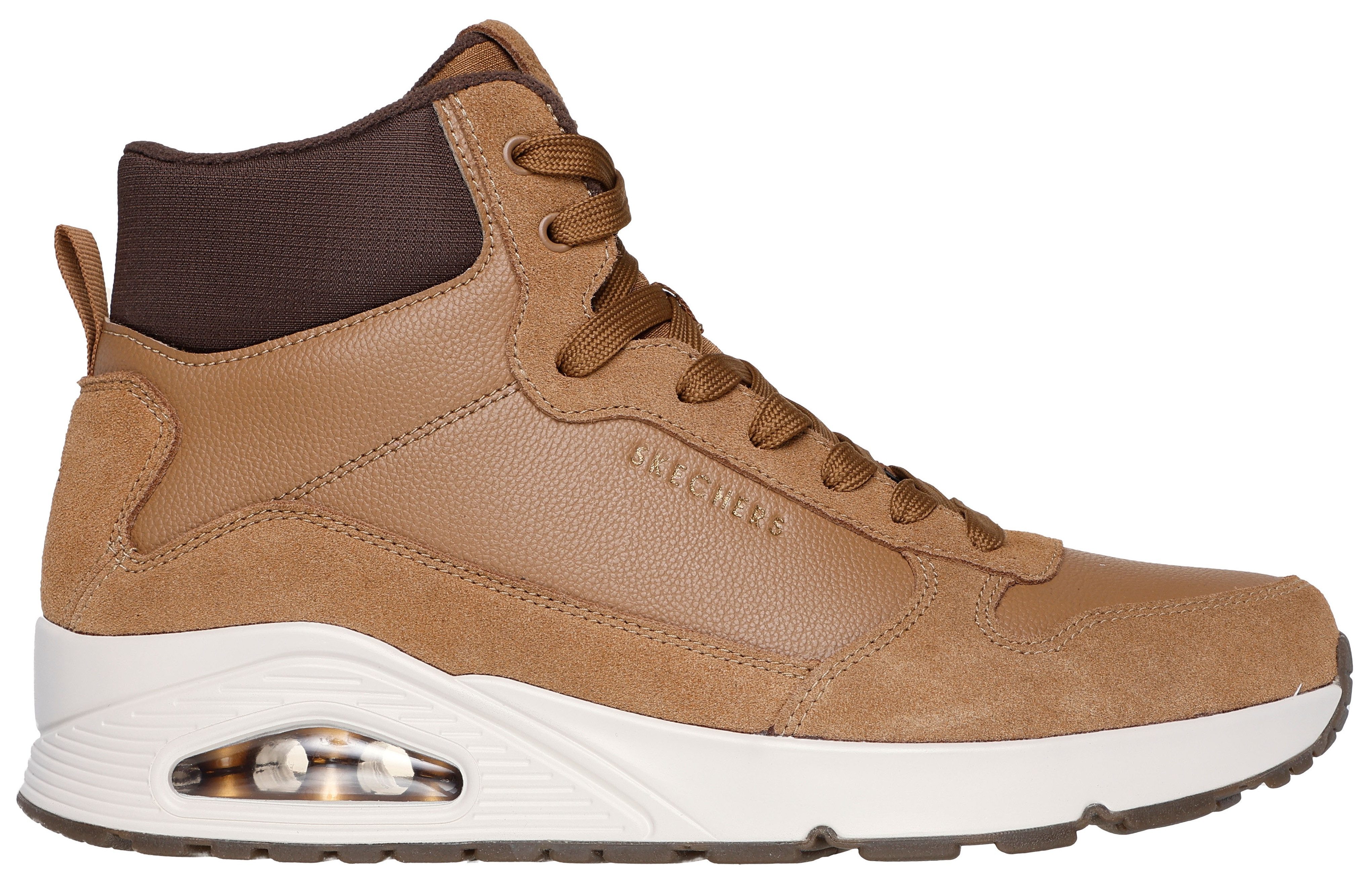 Skechers Sneakers Uno , mid cut sneaker, veterschoenen met gewatteerde schacht