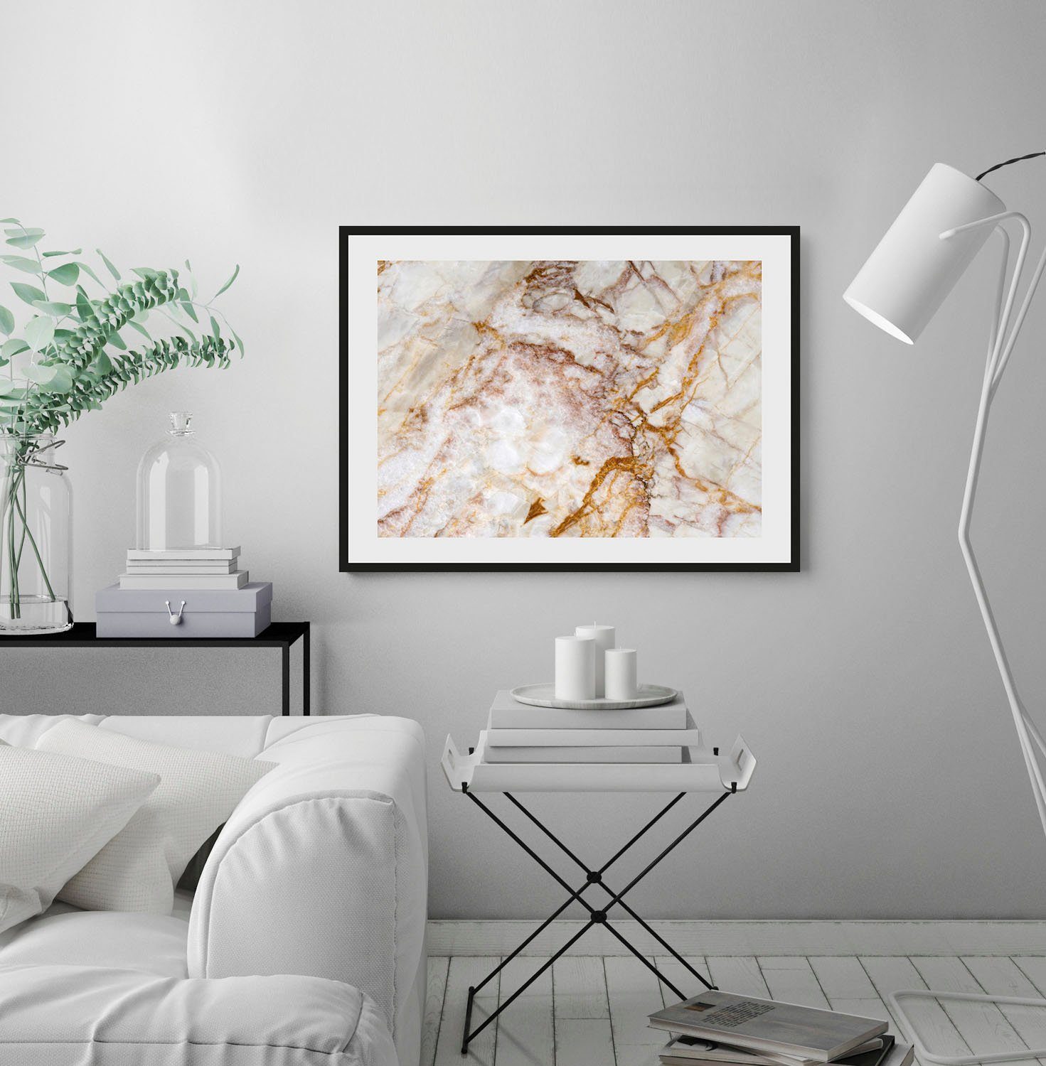 queence Wanddecoratie Christopher HD premium posterdruk incl. houten lijst (1 stuk)