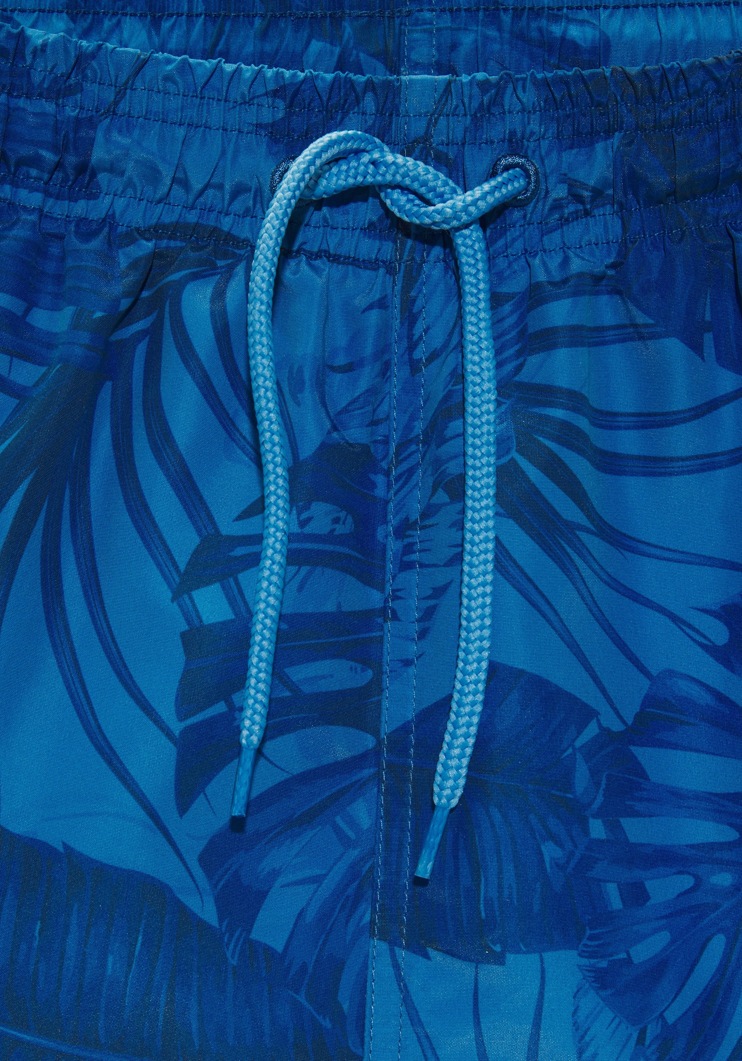 s.Oliver RED LABEL Beachwear Zwemshort Land in tropisch design