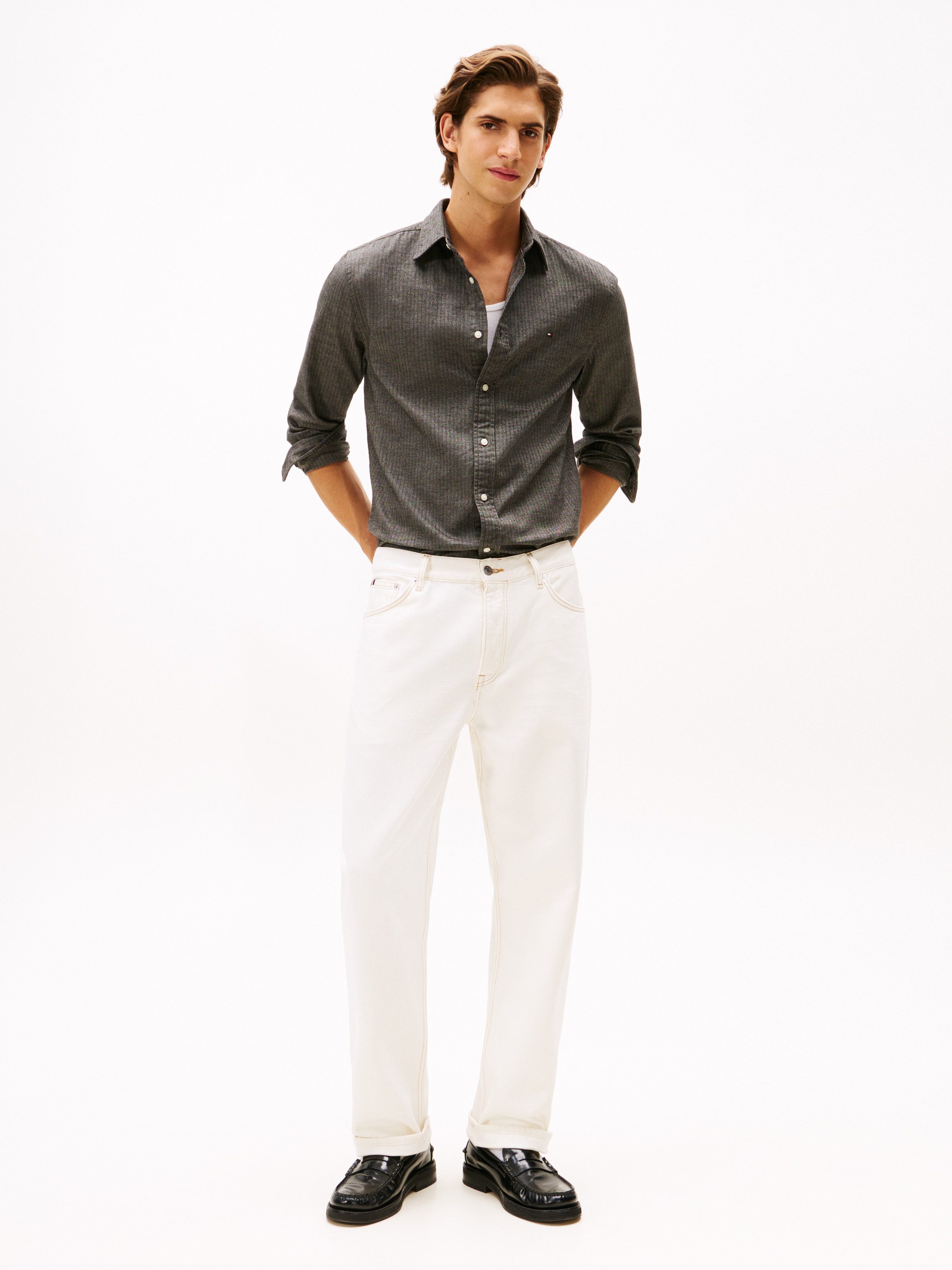 Tommy Hilfiger Overhemd met lange mouwen FLANNEL HERRINGBONE SHIRT