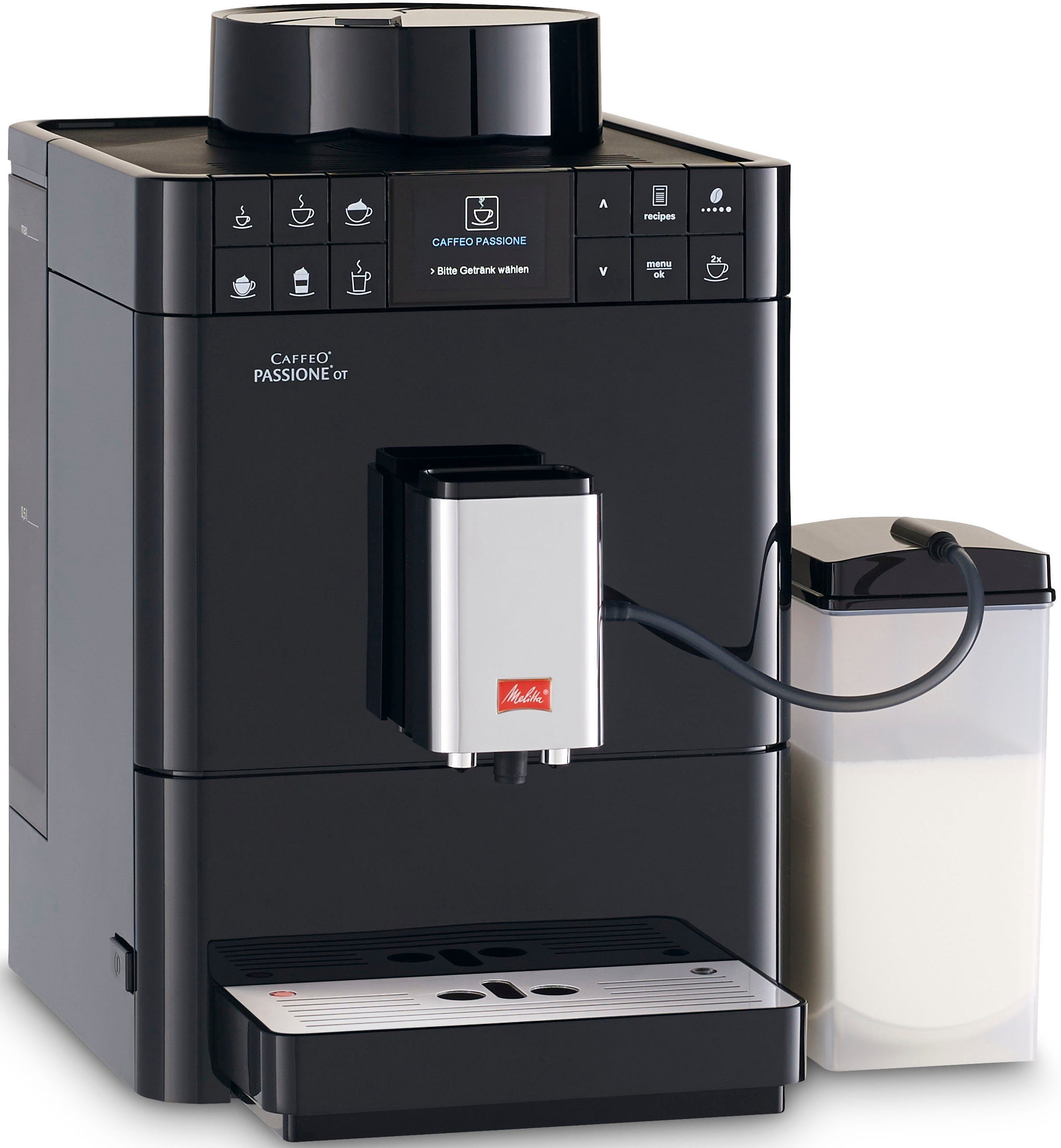 Melitta Volautomatisch koffiezetapparaat Passione® One Touch F53/1-101, zilverkleur, One-touch-functie , per kopje precies de juiste hoeveelheid versgemalen bonen