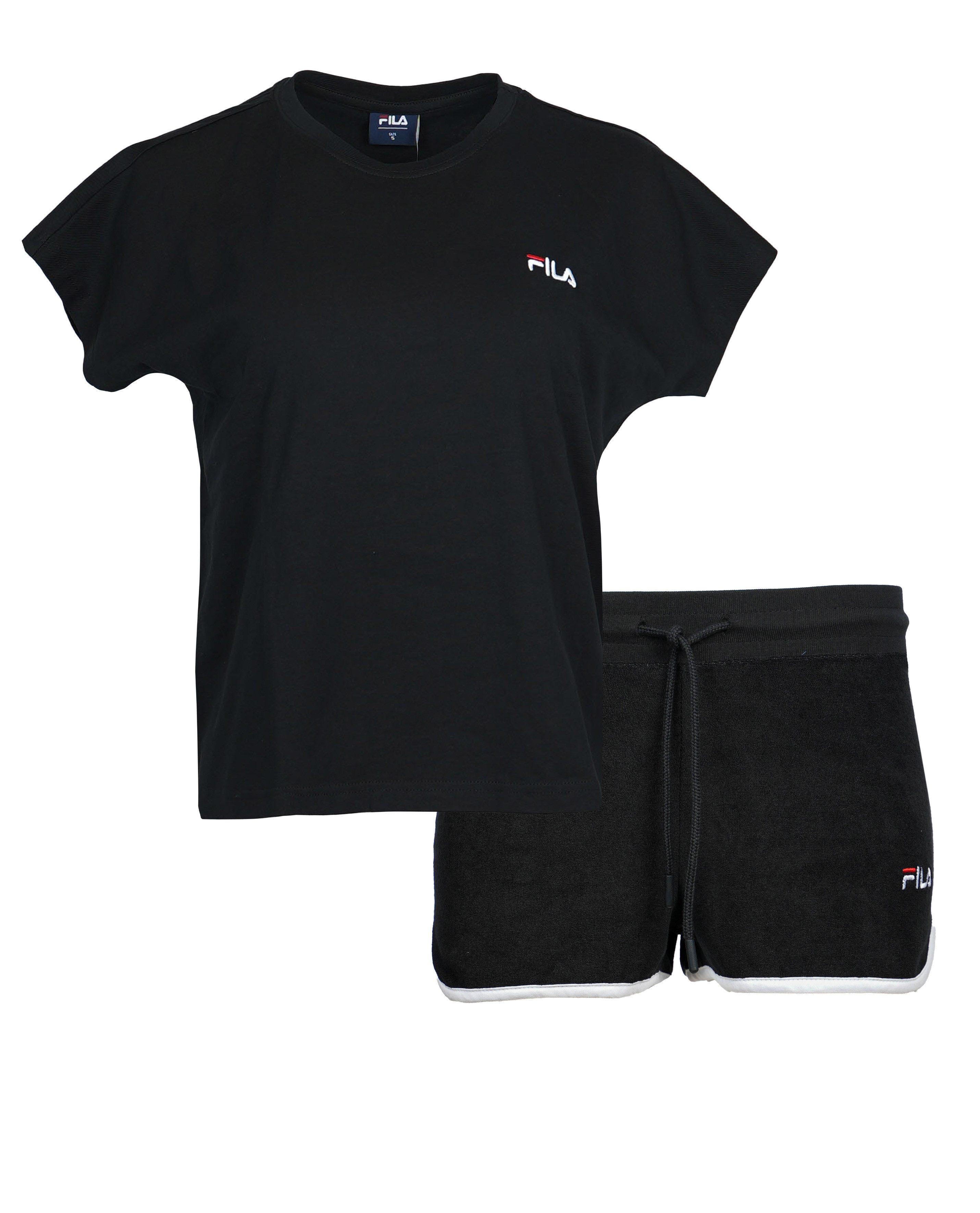 Fila Shortama WOMAN JERSEY TOP + TERRY SPONGE SHORTS PYJAMAS (2-delig)