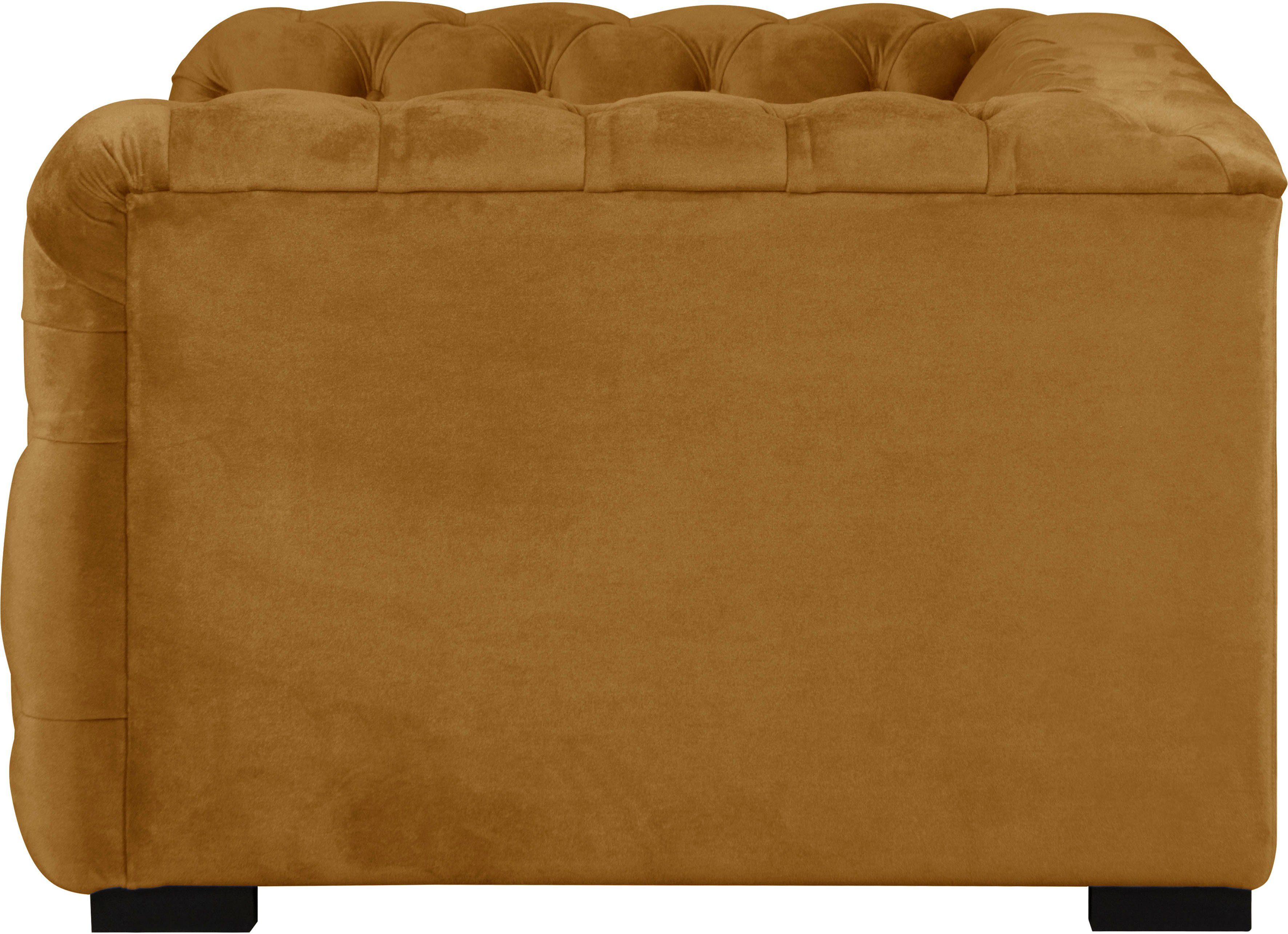 Guido Maria Kretschmer Home&Living Chesterfield-fauteuil Kalina stoel klassieke chesterfield knoopdetails, zeer hoogwaardige afwerking