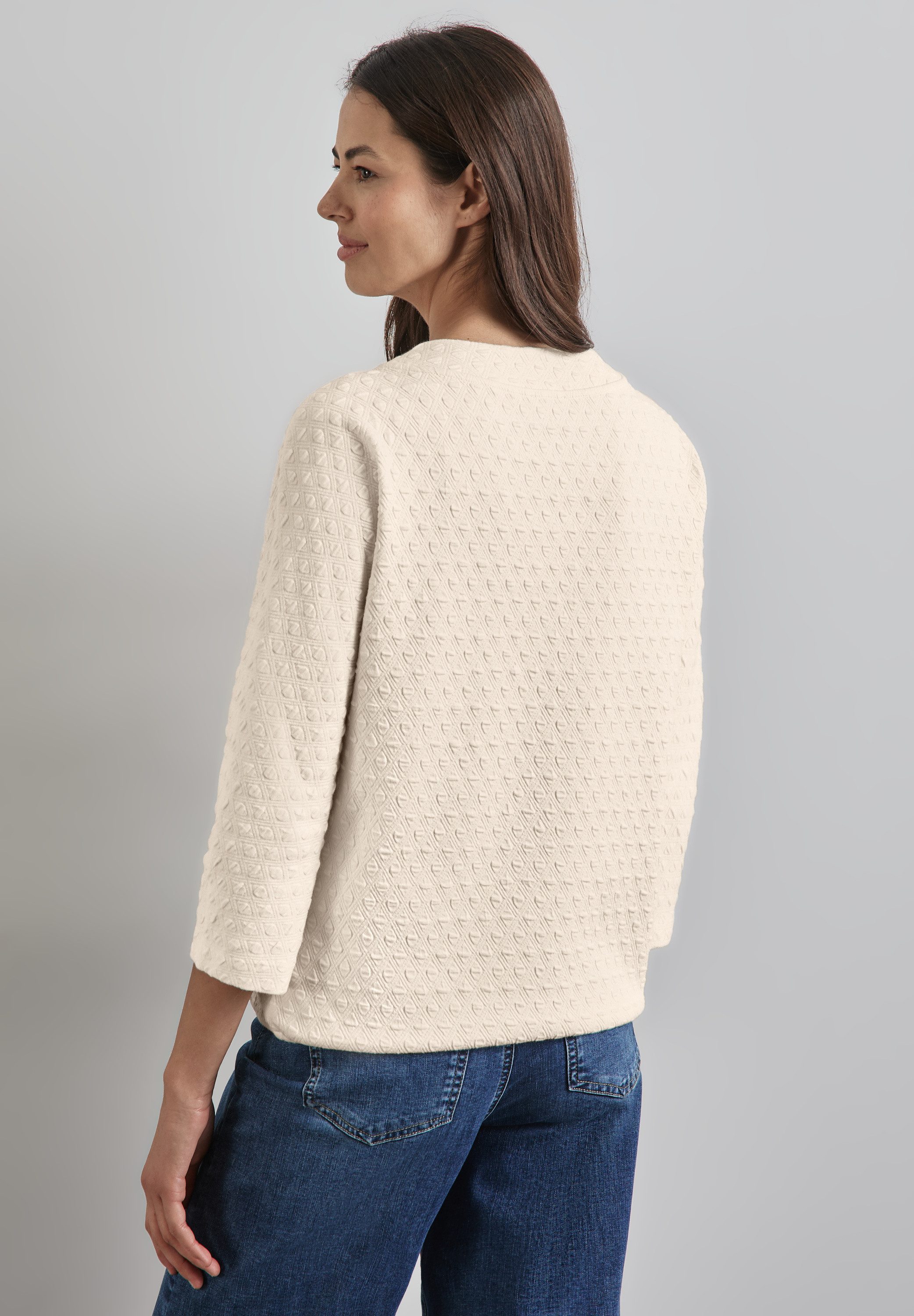 STREET ONE Shirt met 3/4 mouwen met structuurpatroon