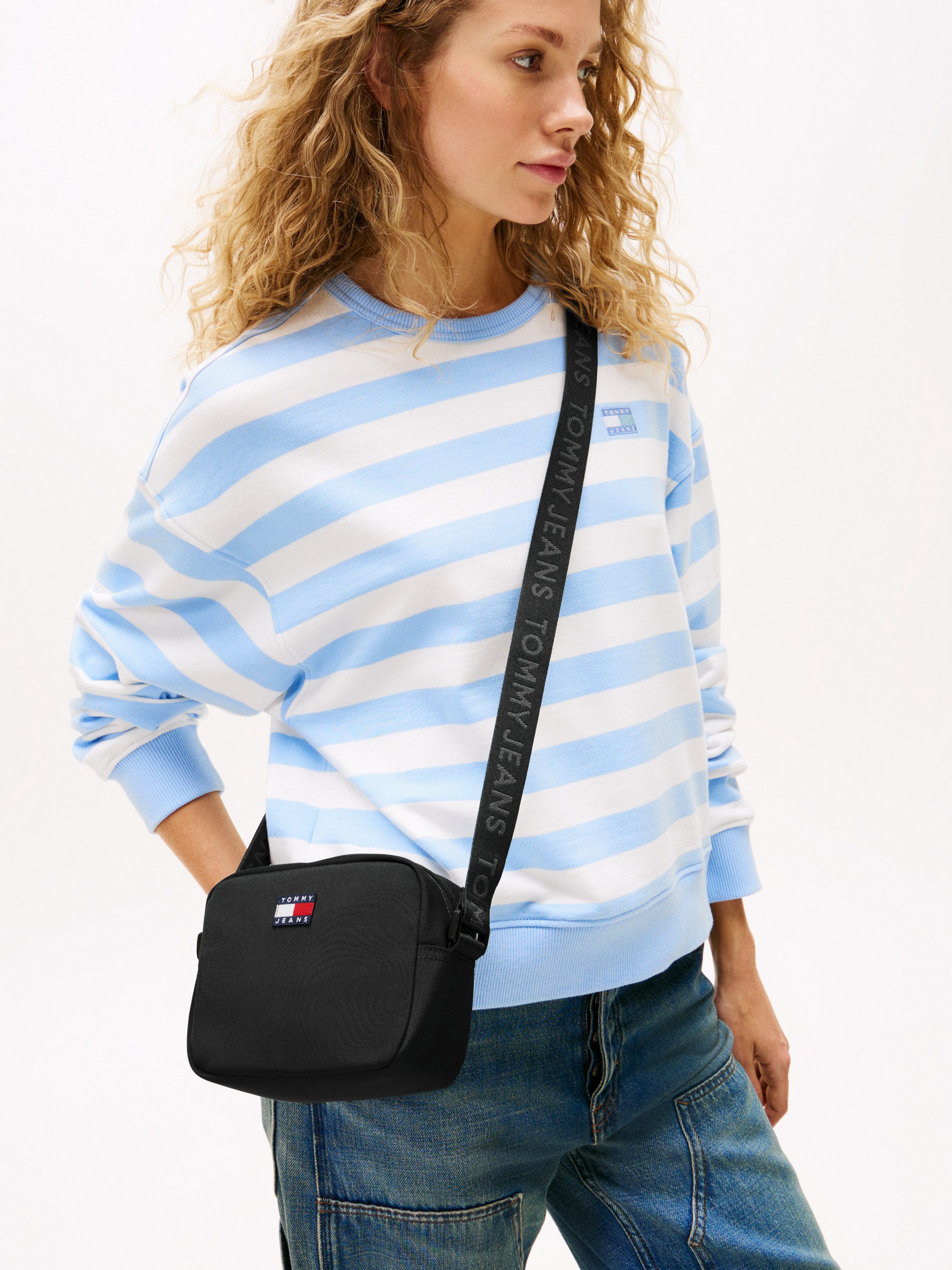 TOMMY JEANS Schoudertas TJW ESS DAILY CROSSOVER , schoudertas, cameratas, minibag met logo-vlag