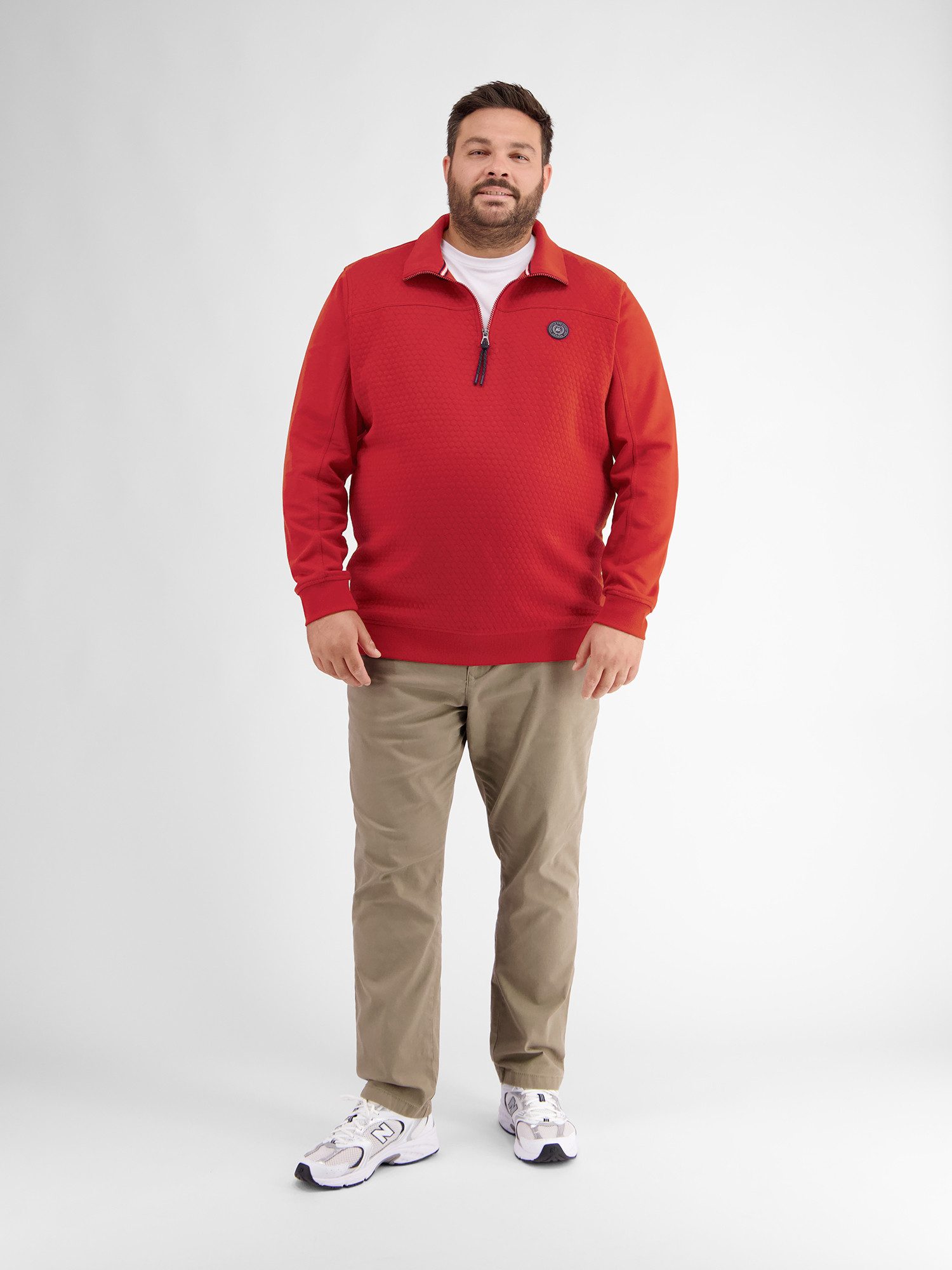 Lerros Sweatshirt LERROS brei troyer met steppnaden
