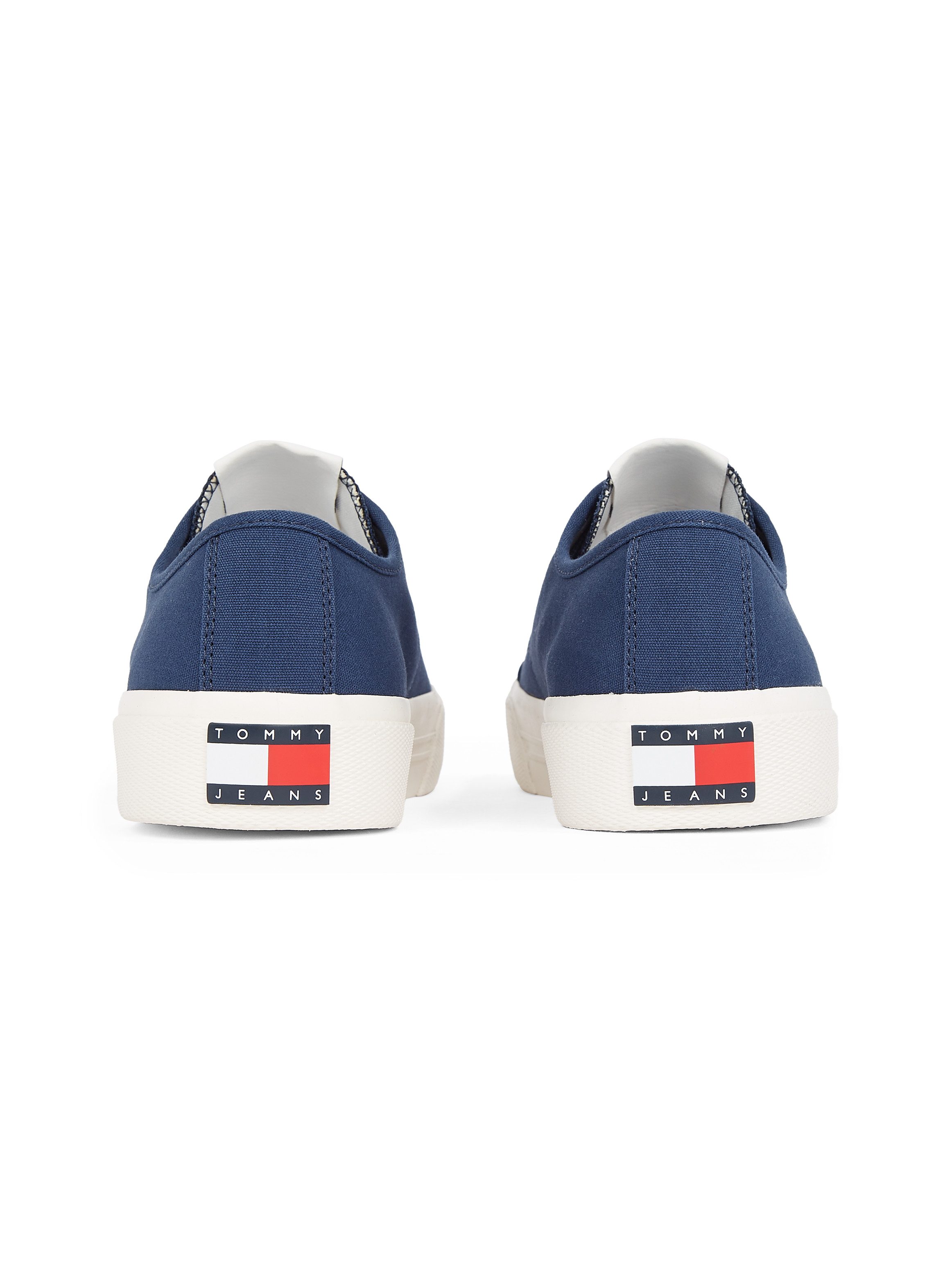 TOMMY JEANS Plateausneakers TJM LACE UP CANVAS COLOR , vrijetijdsschoen, lage schoen, veterschoen met logo-patch op de tong