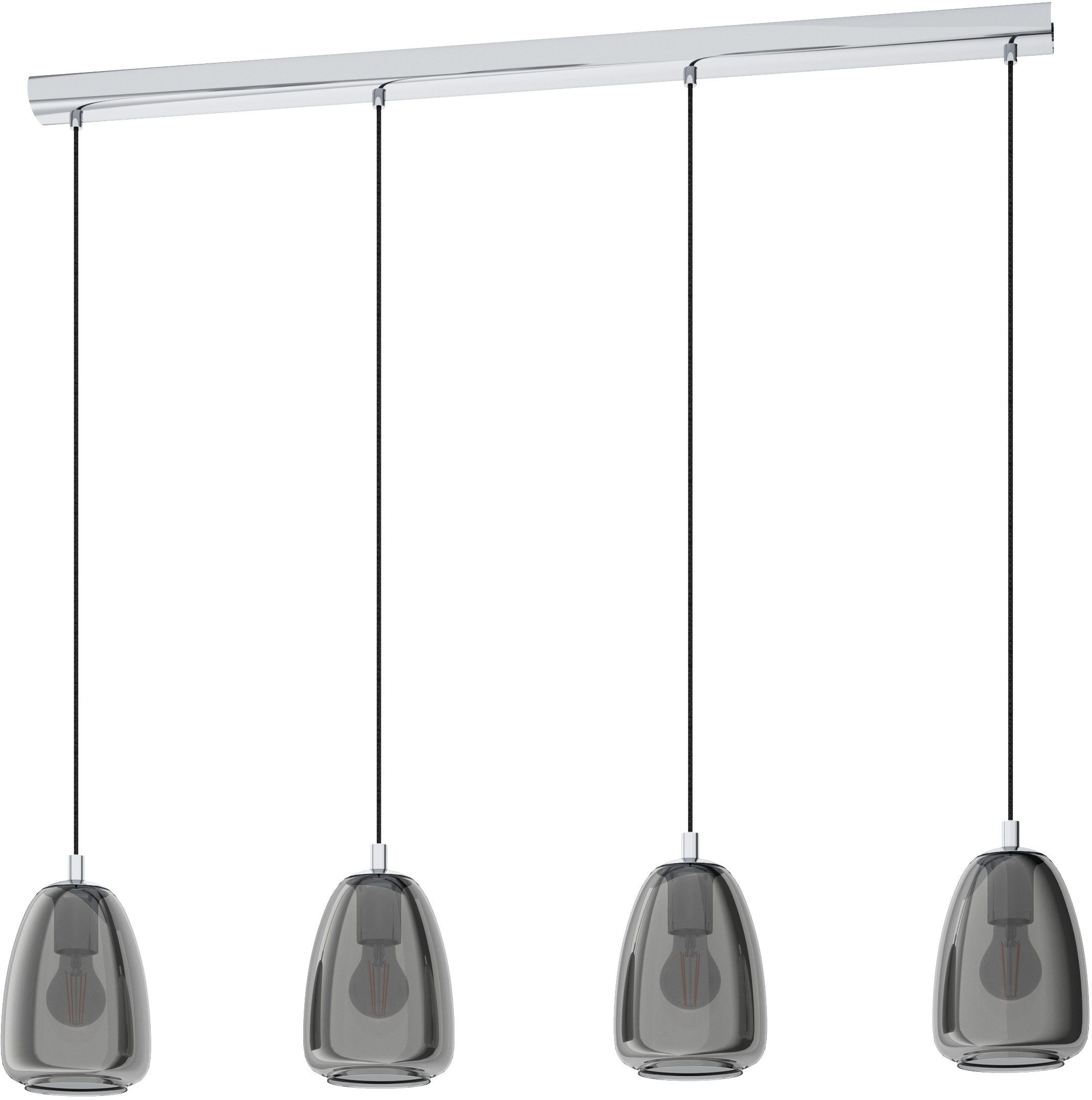EGLO Hanglamp ALOBRASE chroom / l108 x h110 x b15cm / hanglamp / eettafel / woonkamer