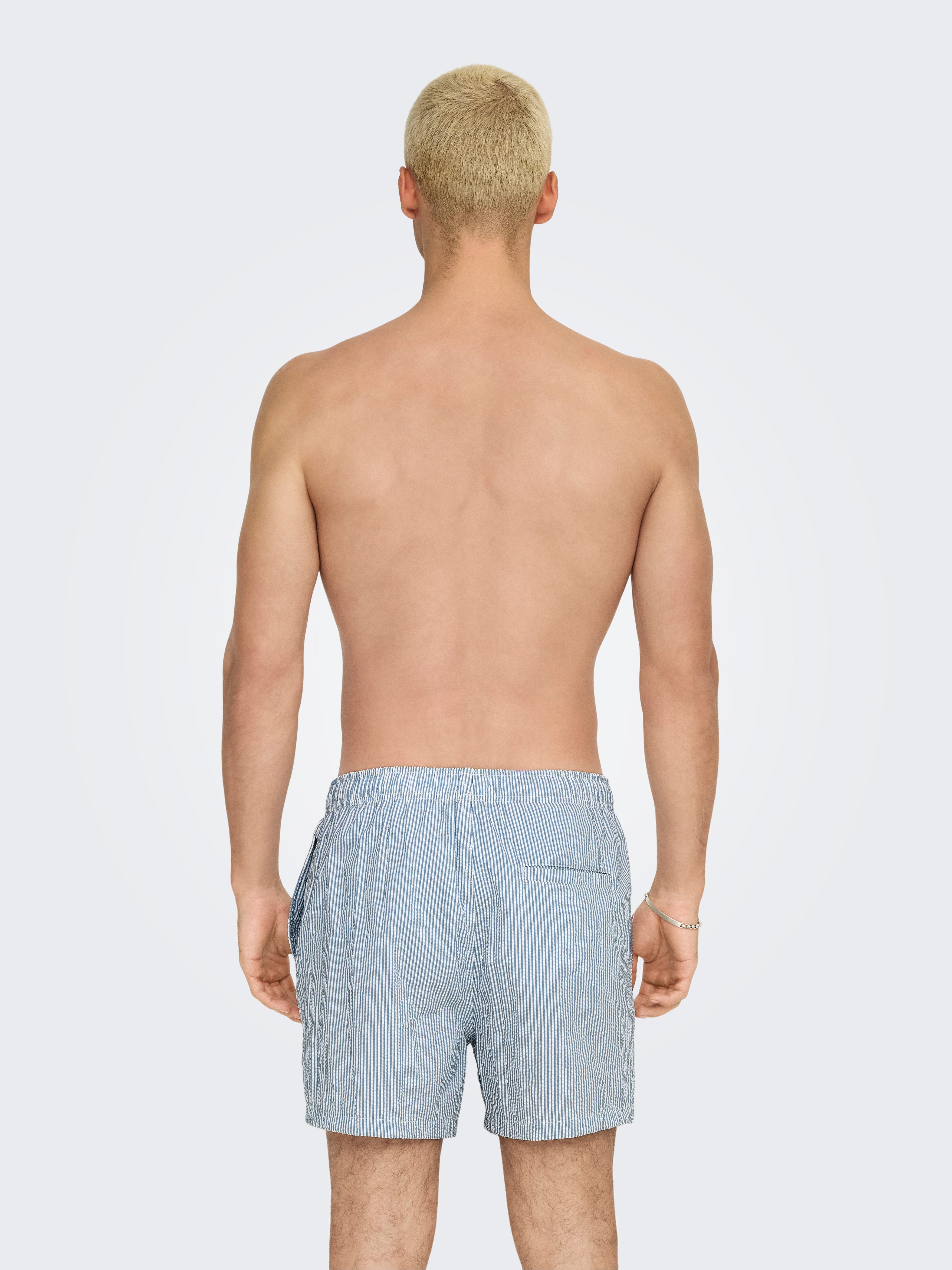 ONLY & SONS Zwembroek ONSTED STRIPE SEERSUCKER SWIM NOOS