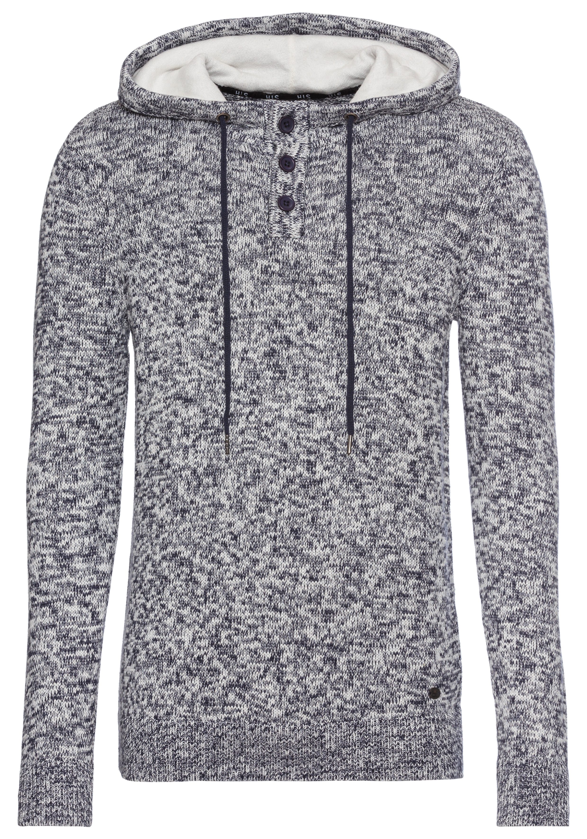H.I.S Capuchontrui Tot XL met knoopsluiting nieuwe collectie