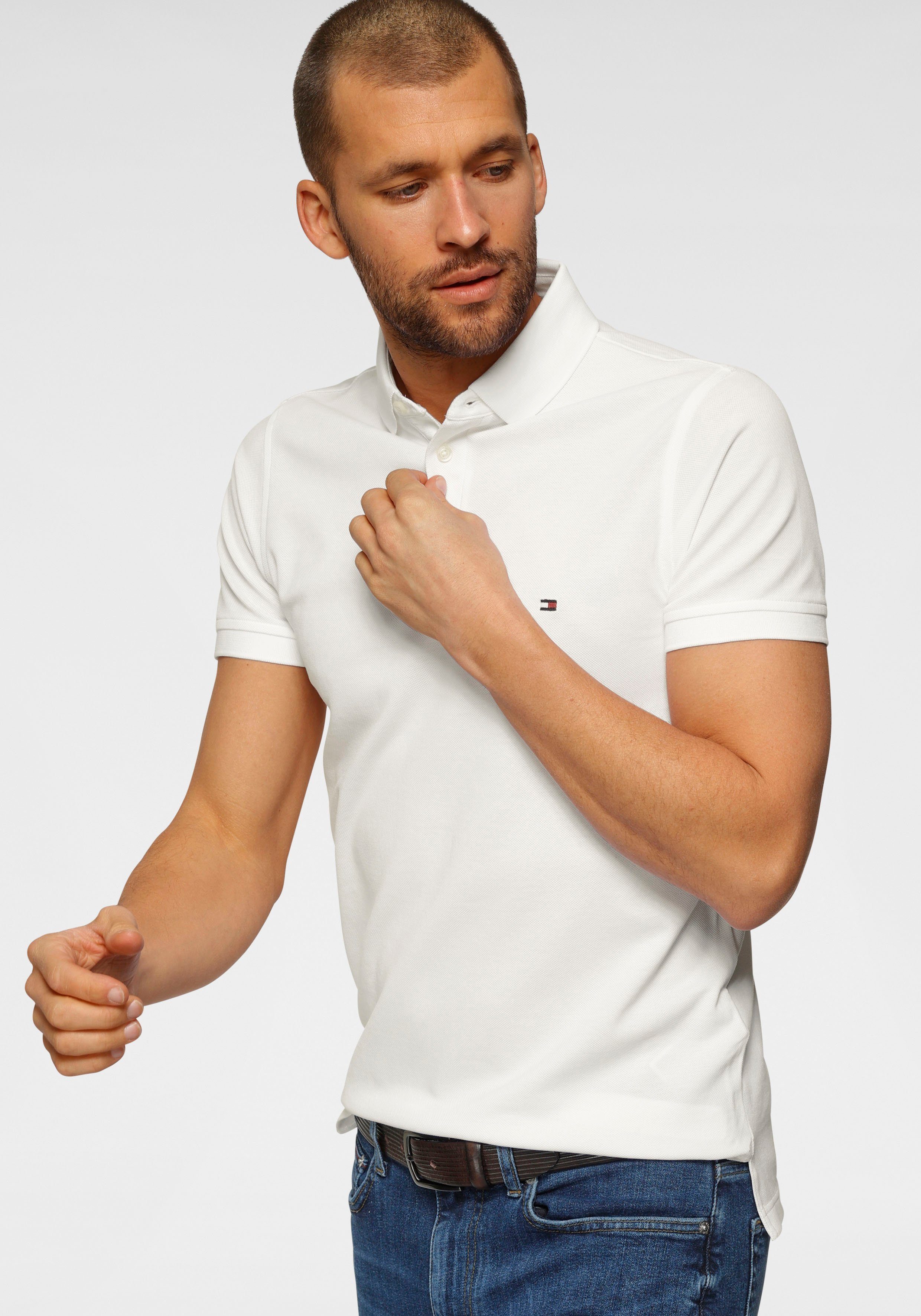 Tommy Hilfiger Poloshirt 1985 SLIM POLO hoogwaardige katoen-piqué kwaliteit