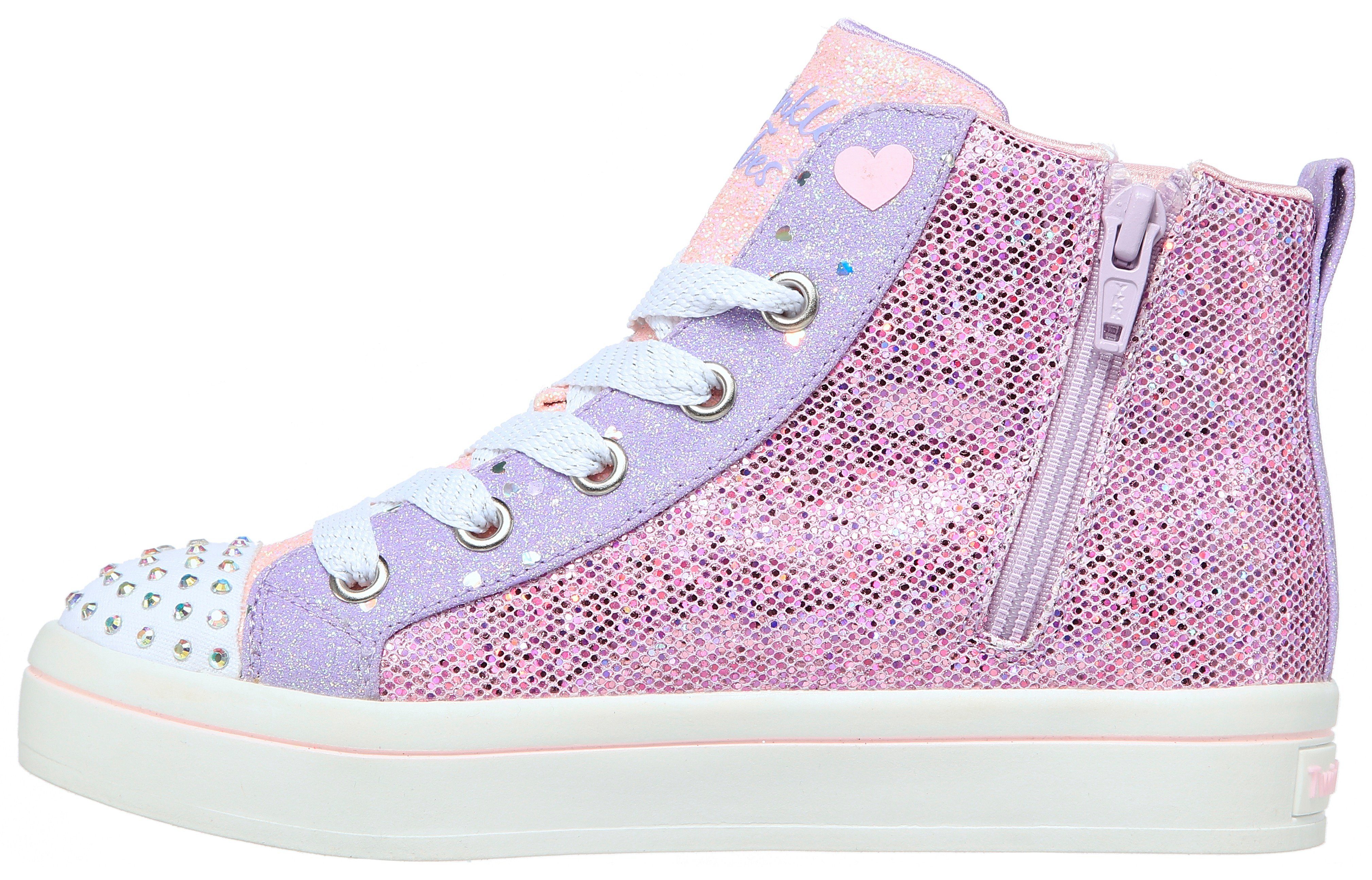 Skechers Sneakers TWI-LITES 2.0 in sprankelende look, vrijetijdsschoen, lage schoen, veterschoen