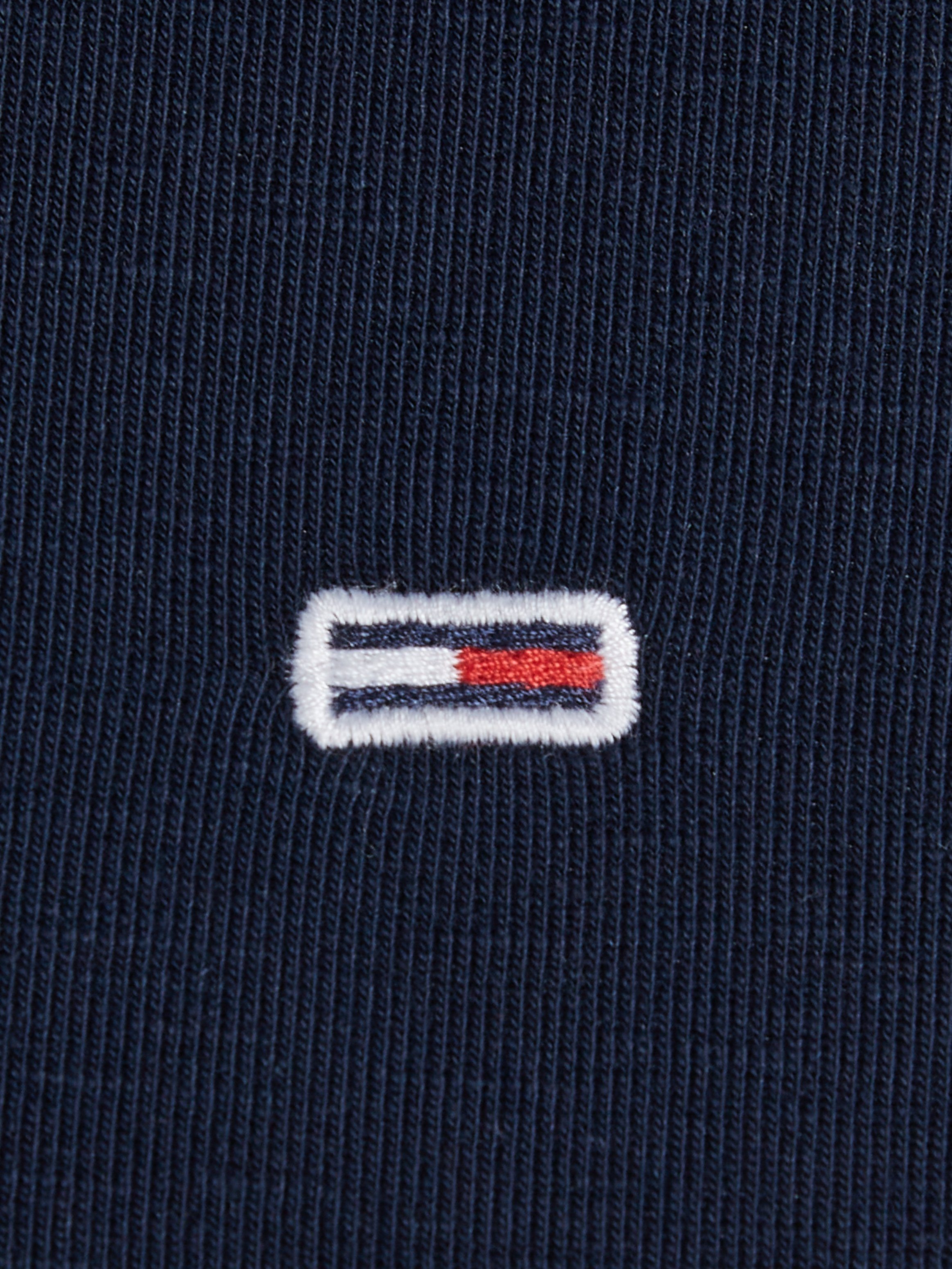 TOMMY JEANS T-shirt TJW SLIM CRP BABYLOCK RIB TEE met geschulpte manchetten & zoom