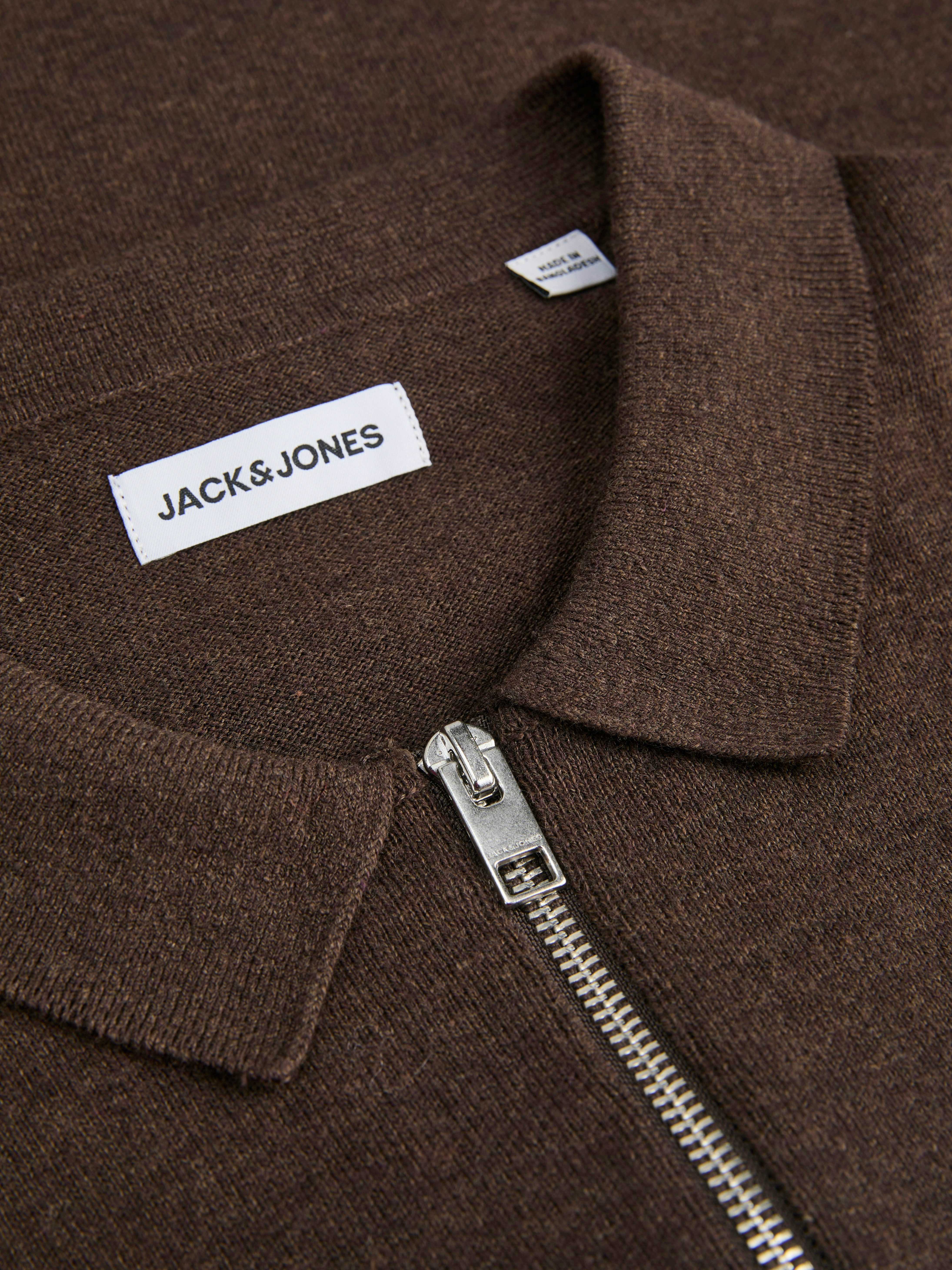 Jack & Jones Trui met polokraag JJEEMIL KNIT POLO HALF ZIP LS NOOS