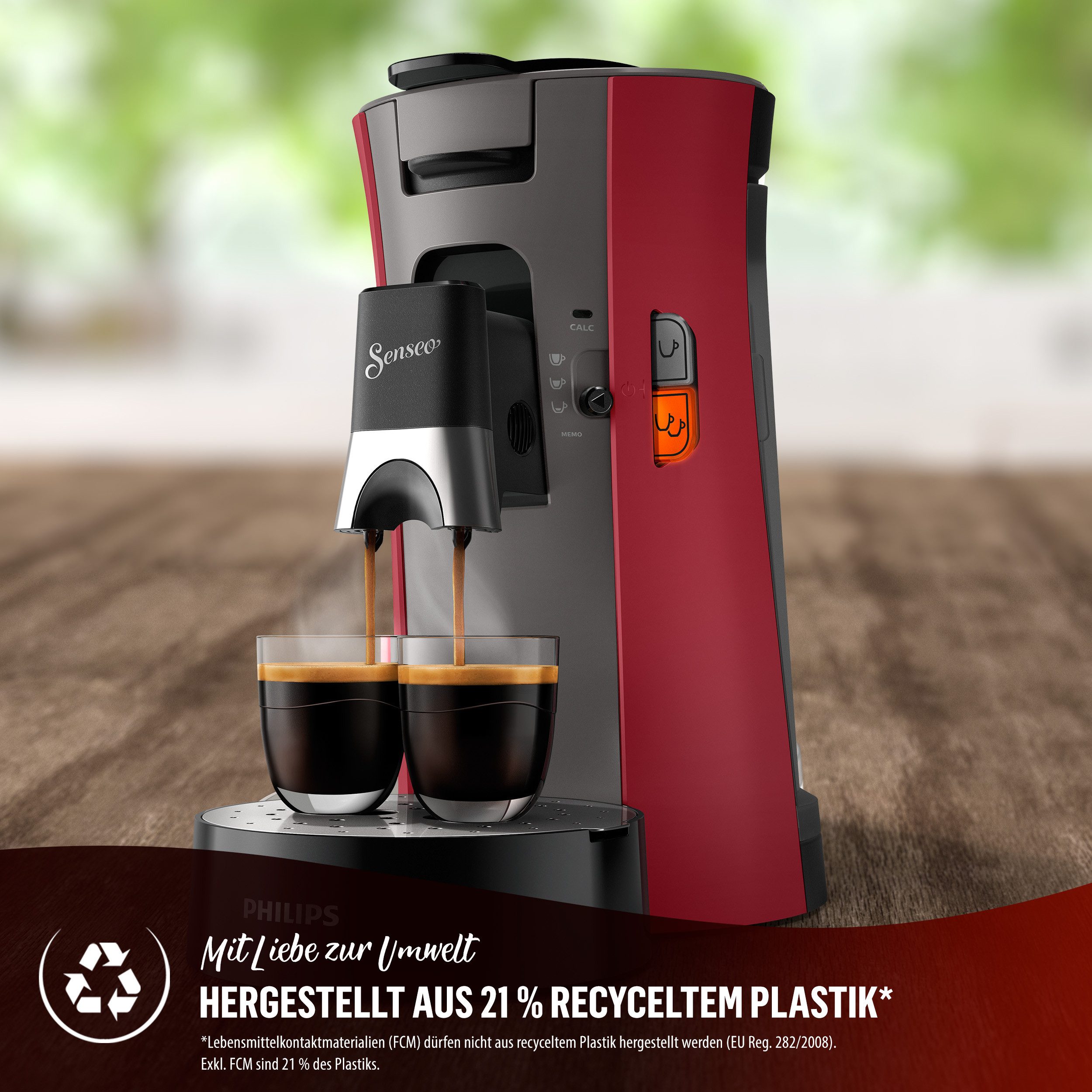 Senseo Koffiepadautomaat Select CSA240/90, van 21% gerecycled plastic, memo-functie, inclusief gratis toevoeging, waarde 14€ rrp