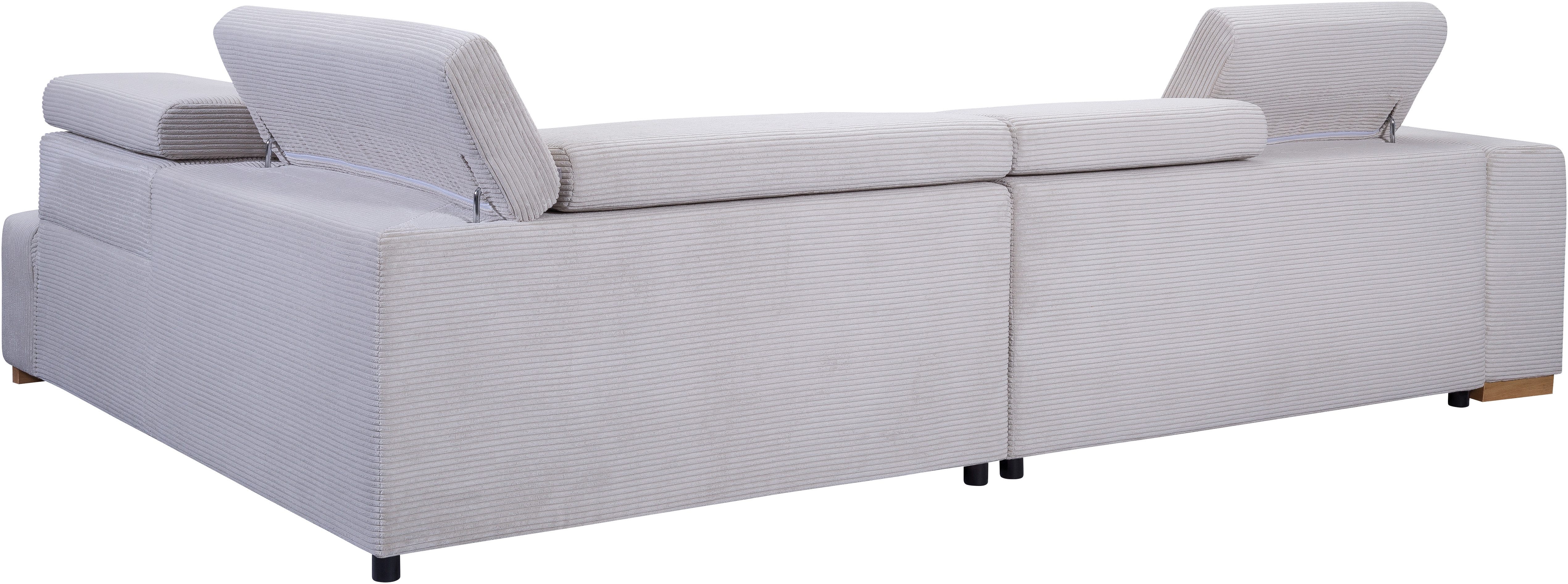 exxpo - sofa fashion Hoekbank Elianos, hoog zitcomfort, verfijnde kruisstepping in de zitting, L-vorm