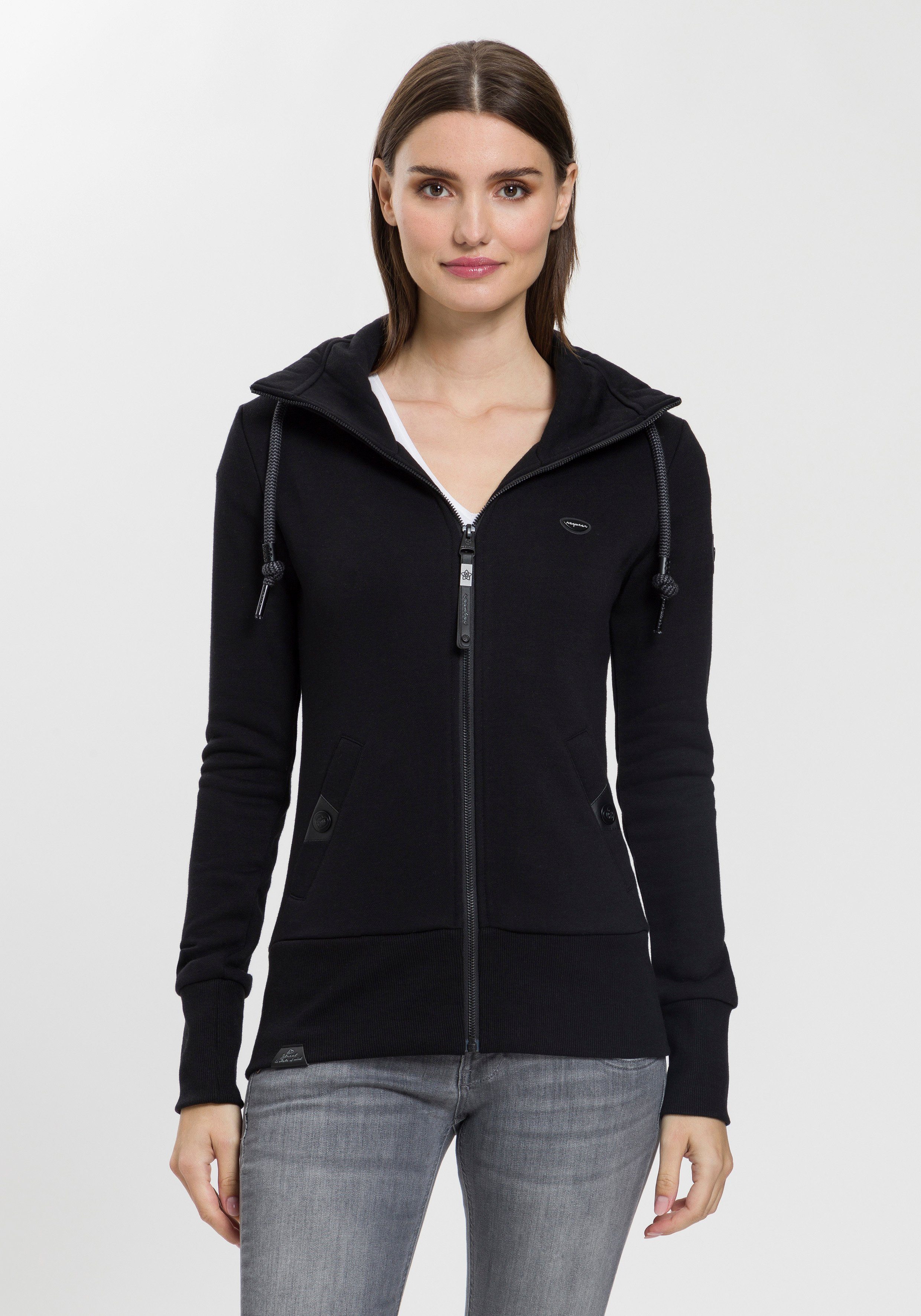 Ragwear Sweatvest RYLIE ZIP O Jas met extra brede boorden