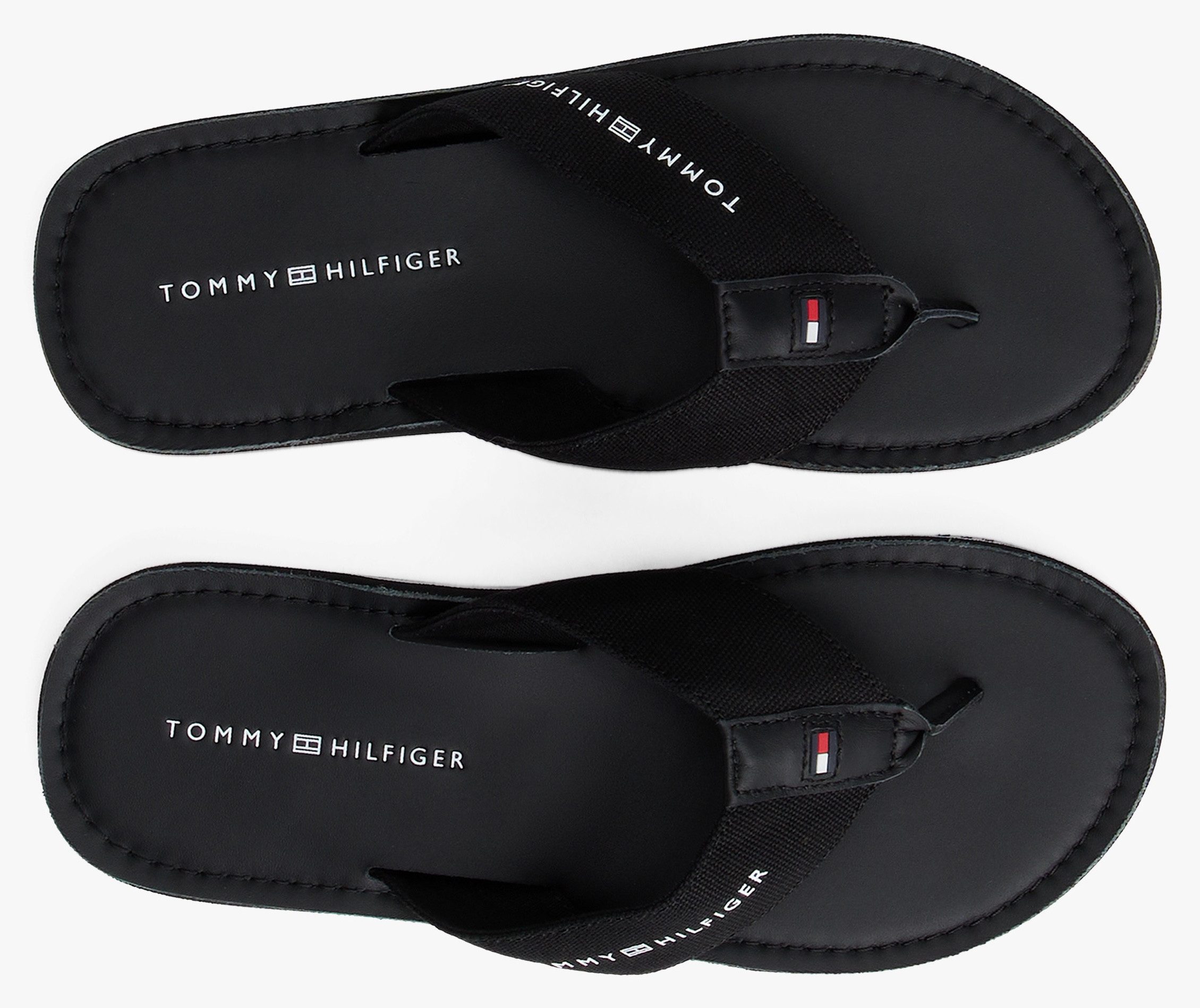 Tommy Hilfiger Teenslippers HILFIGER LEATHER BEACH SANDAL