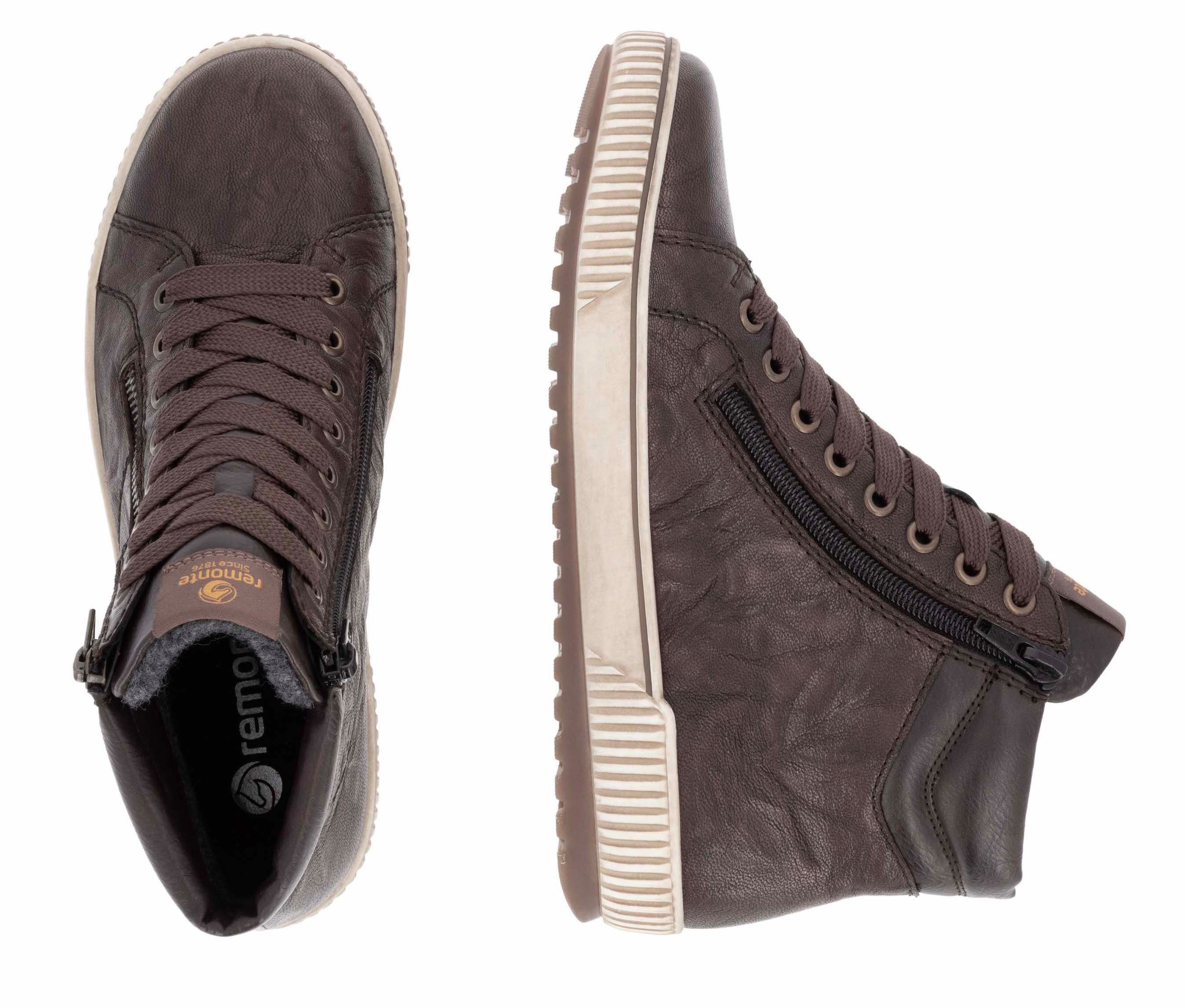 Remonte Veterschoenen platform, lace-up ankle boots, boots in crash look