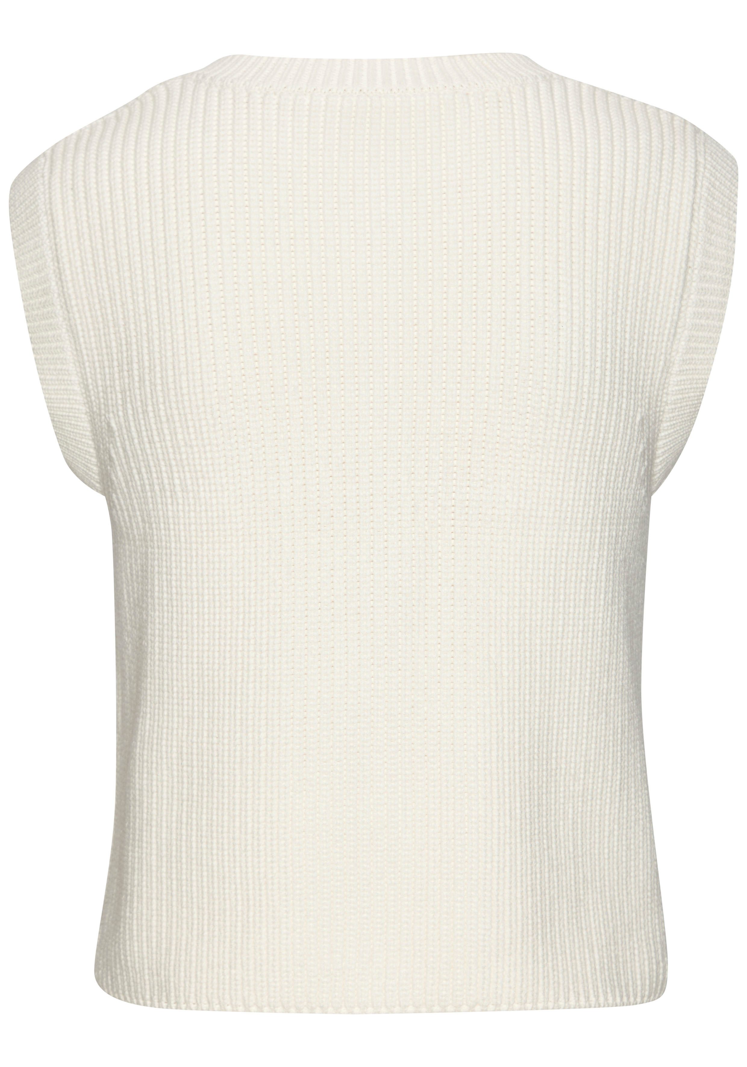 Lascana Mouwloos vest met knoopsluiting, mouwloze gebreide trui, elegant, chic