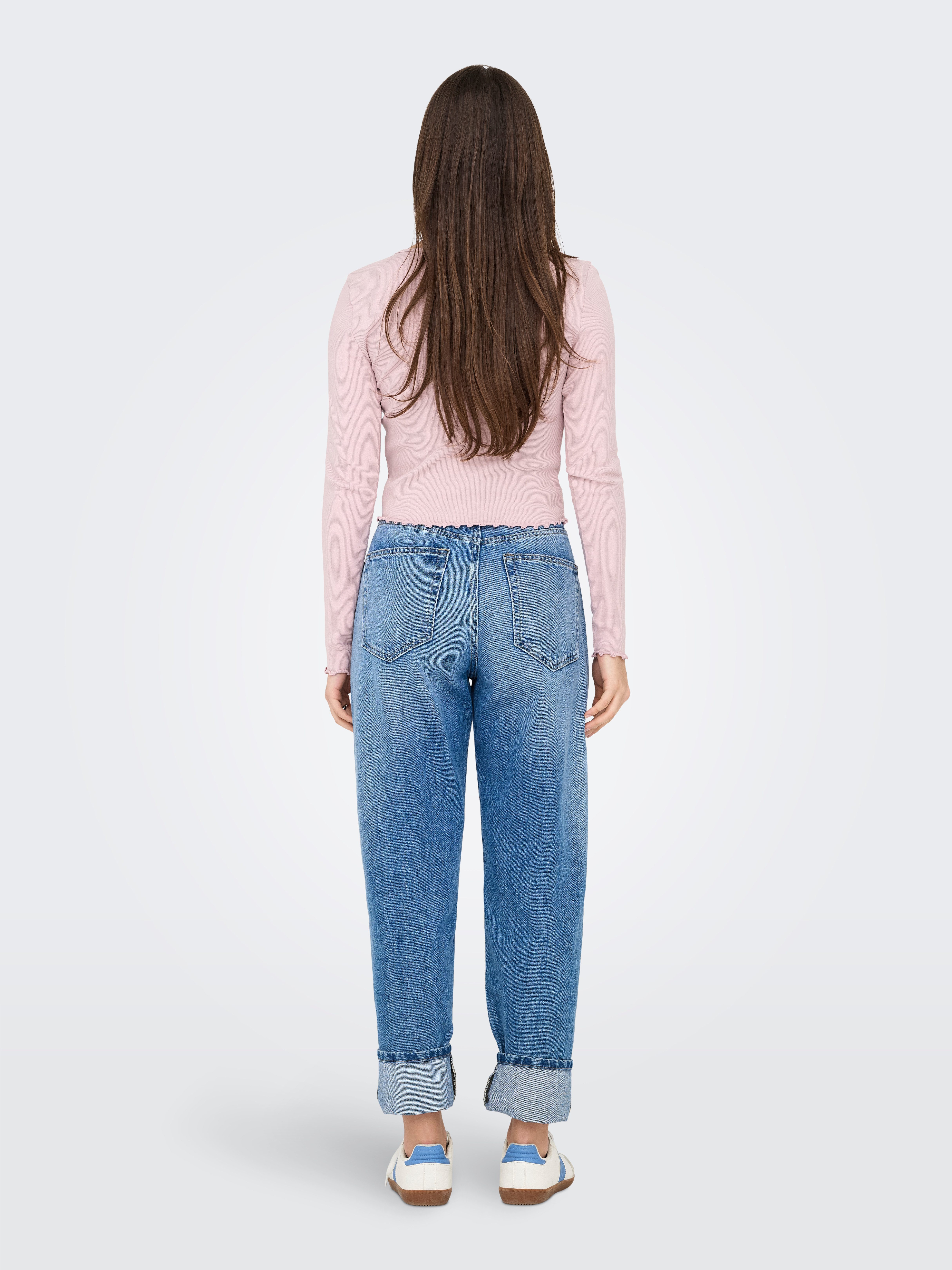 Only Shirt met lange mouwen ONLBETTY L/S V-NECK TOP CC JRS
