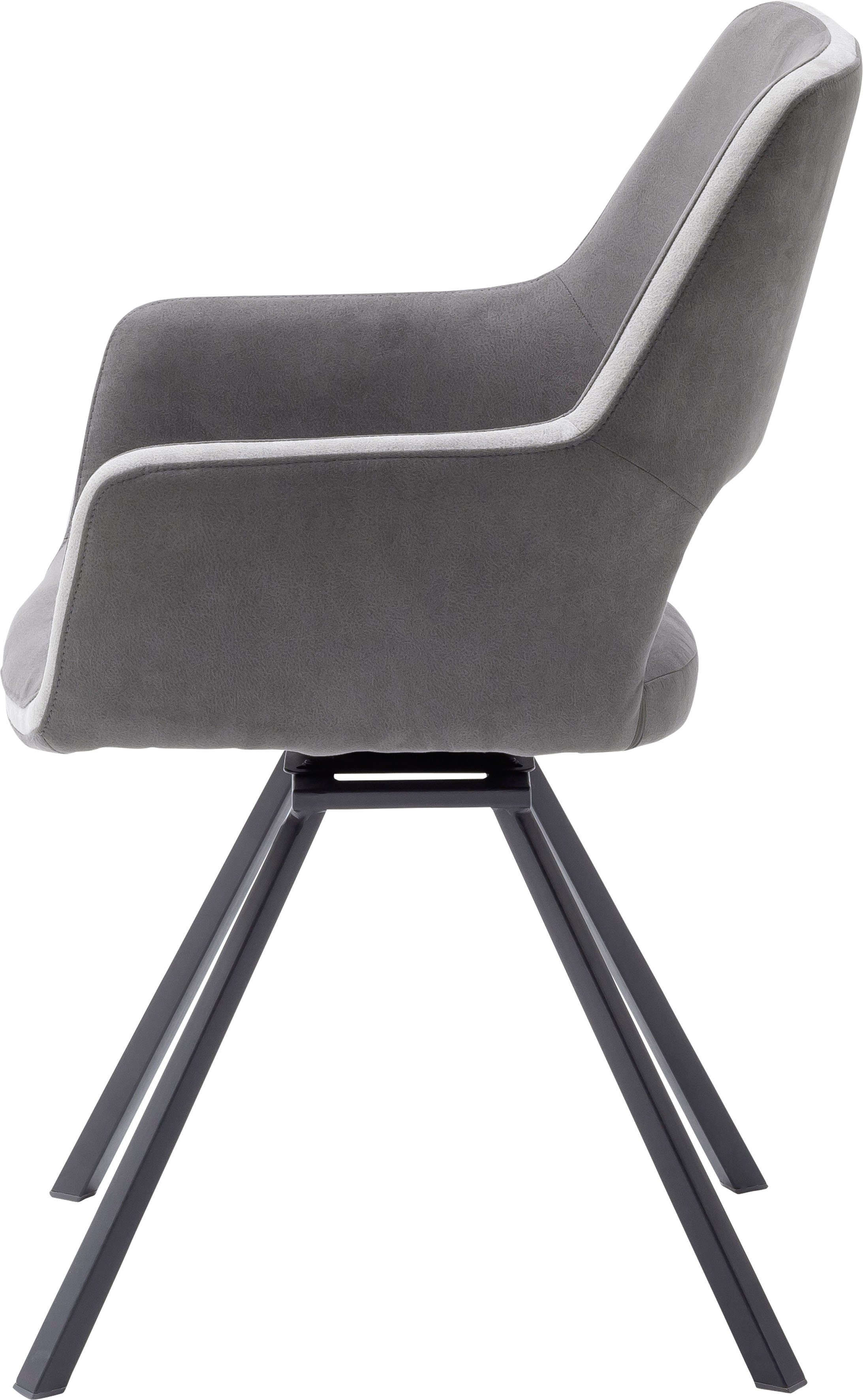 MCA furniture Eetkamerstoel Bayonne set van 2, stoel 180º draaibaar met nivellering, belastbaar tot 120 kg (set, 2 stuks)