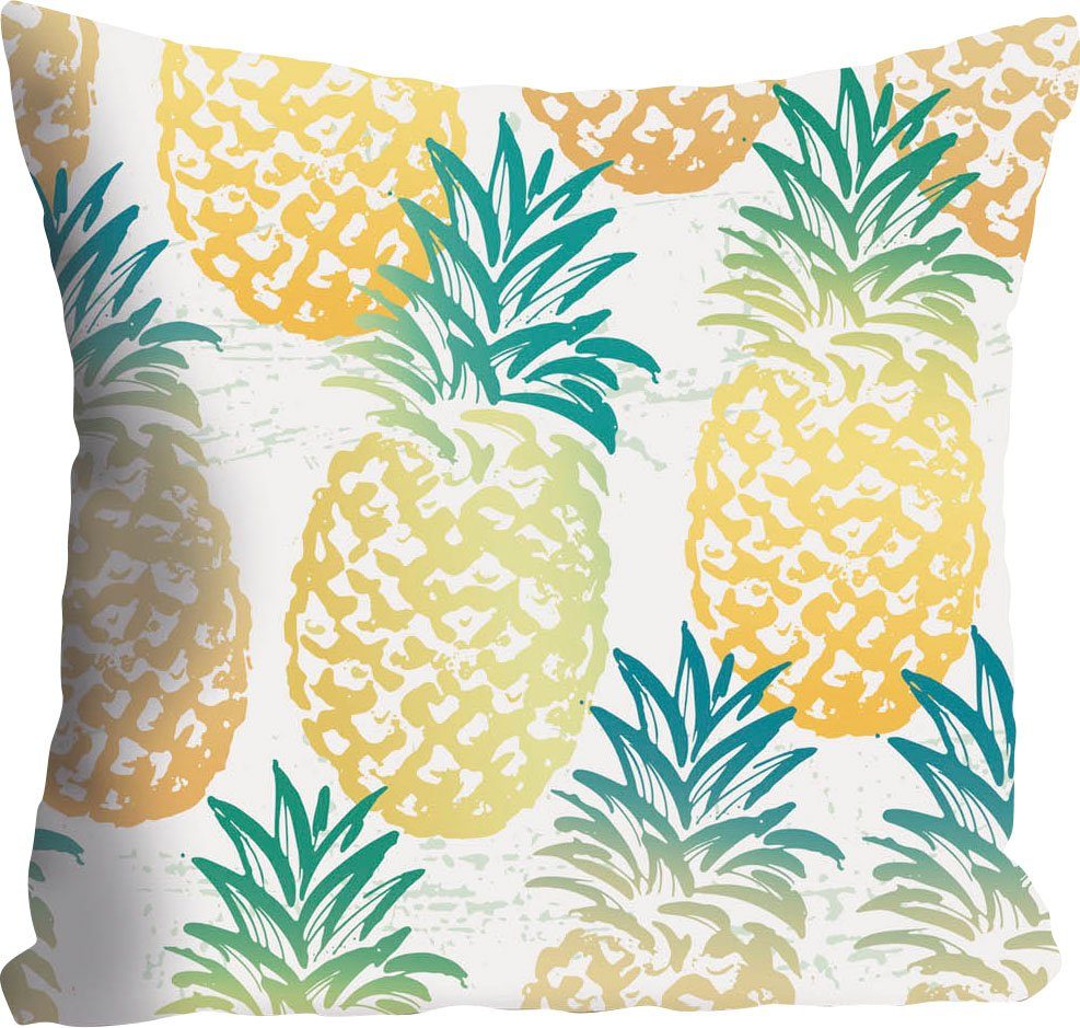 queence Sierkussen Janni met ananas, kussenovertrek zonder vulling(1 stuk)