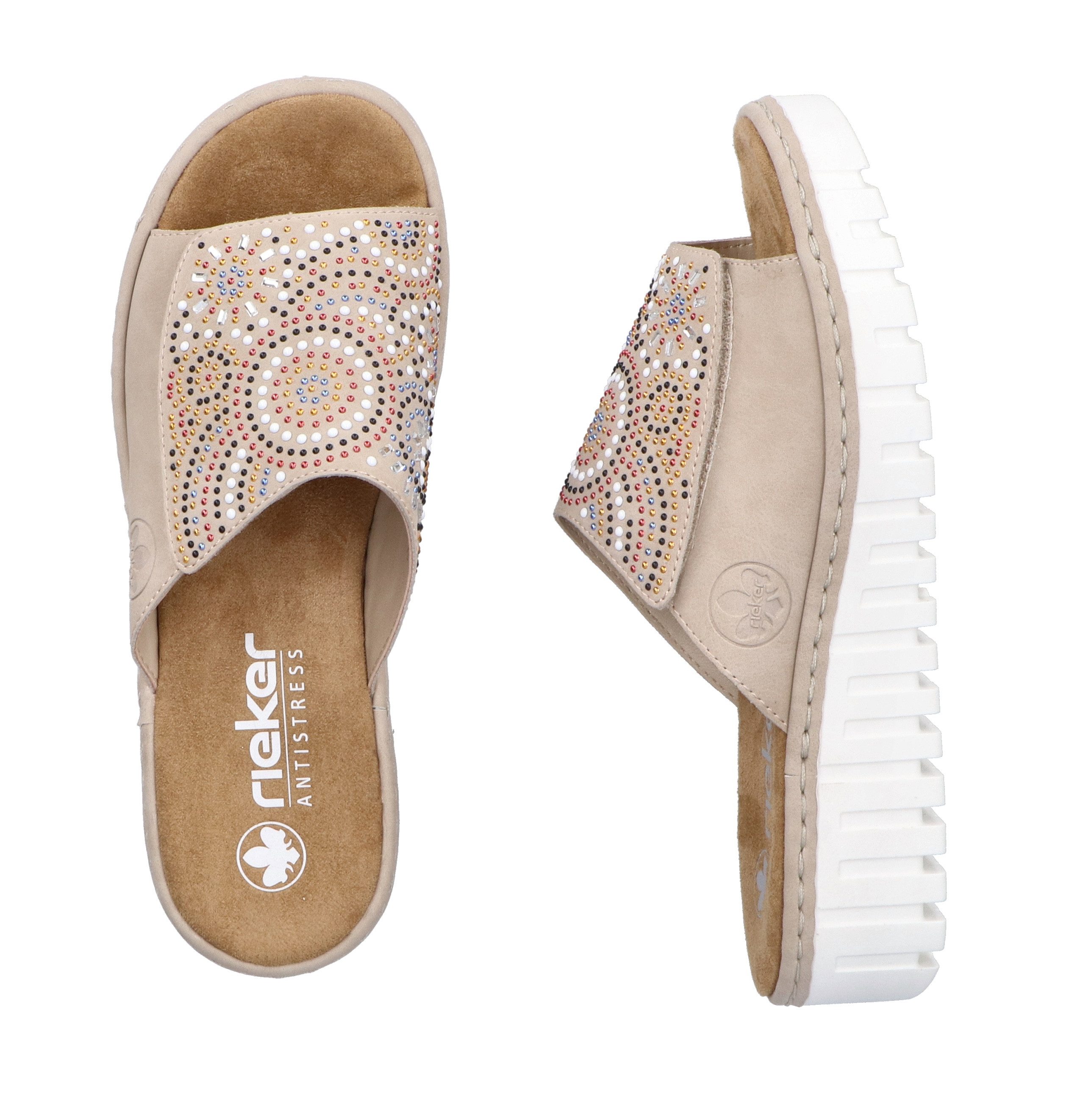 Rieker Slippers Zomerschoen, strandschoen, huisschoen met verstelbare klittenbandsluiting