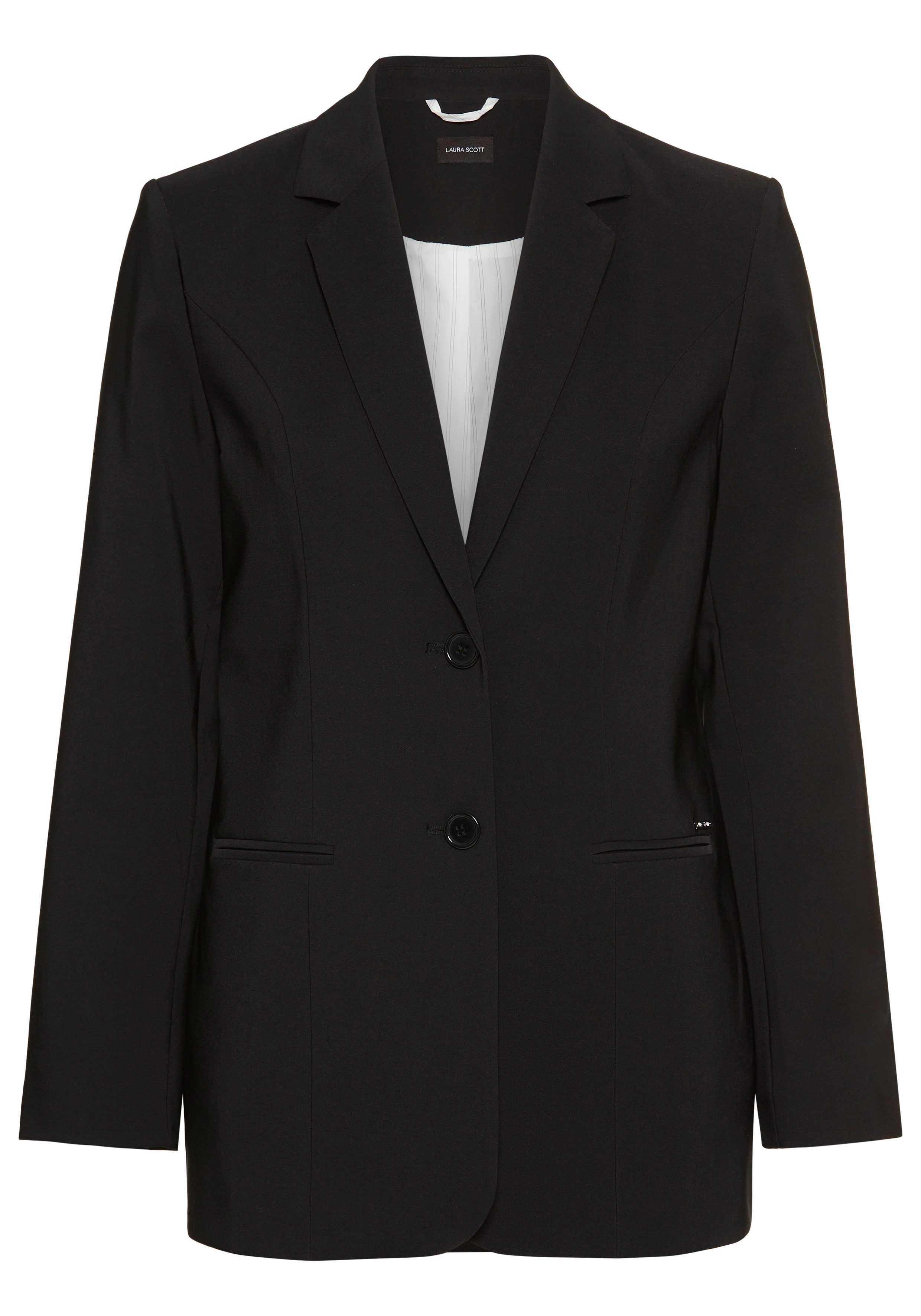Laura Scott Lange blazer met contrasterend binnenfutter