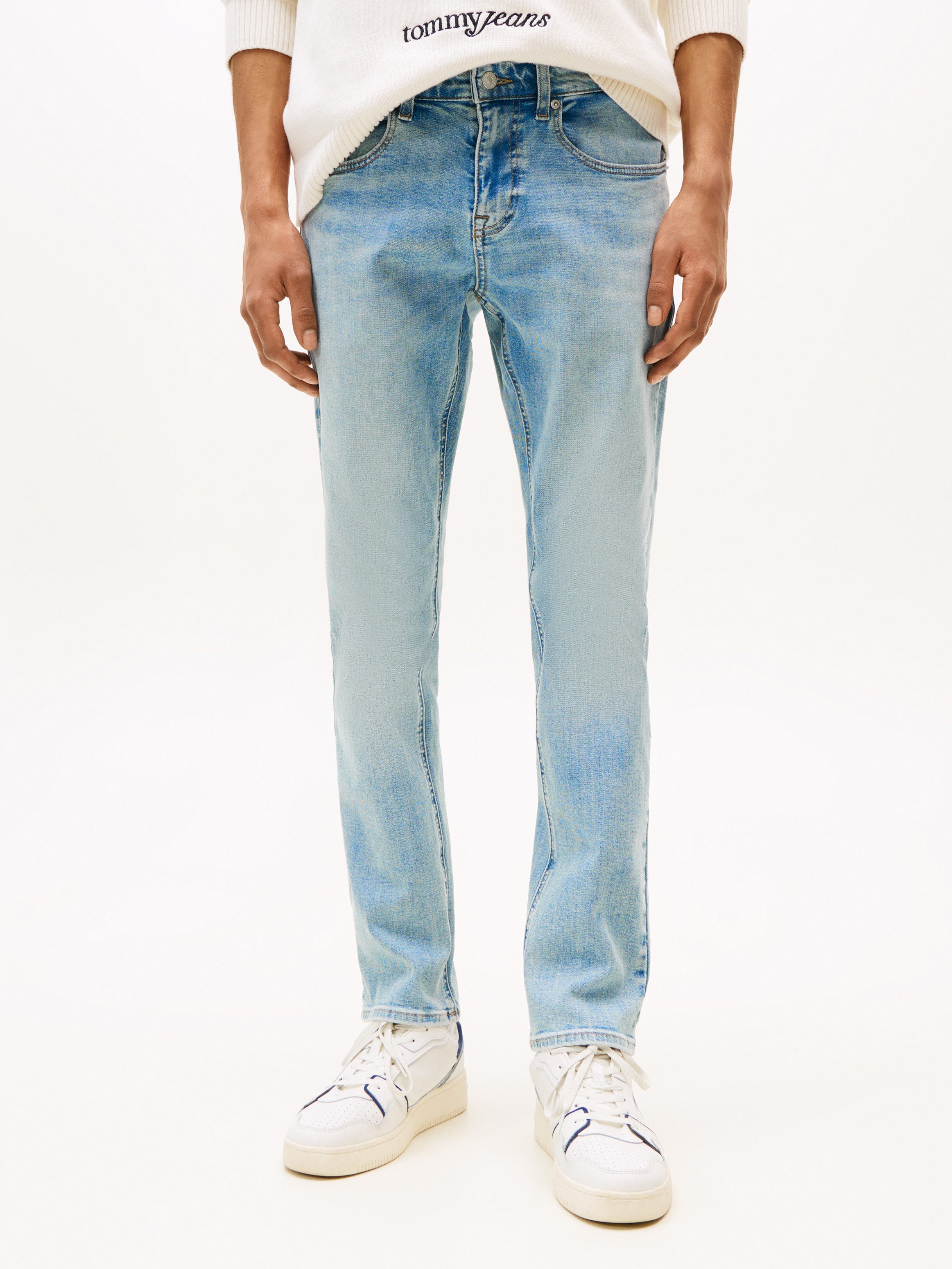 TOMMY JEANS Slim fit jeans SCANTON SLIM Met riemlussen
